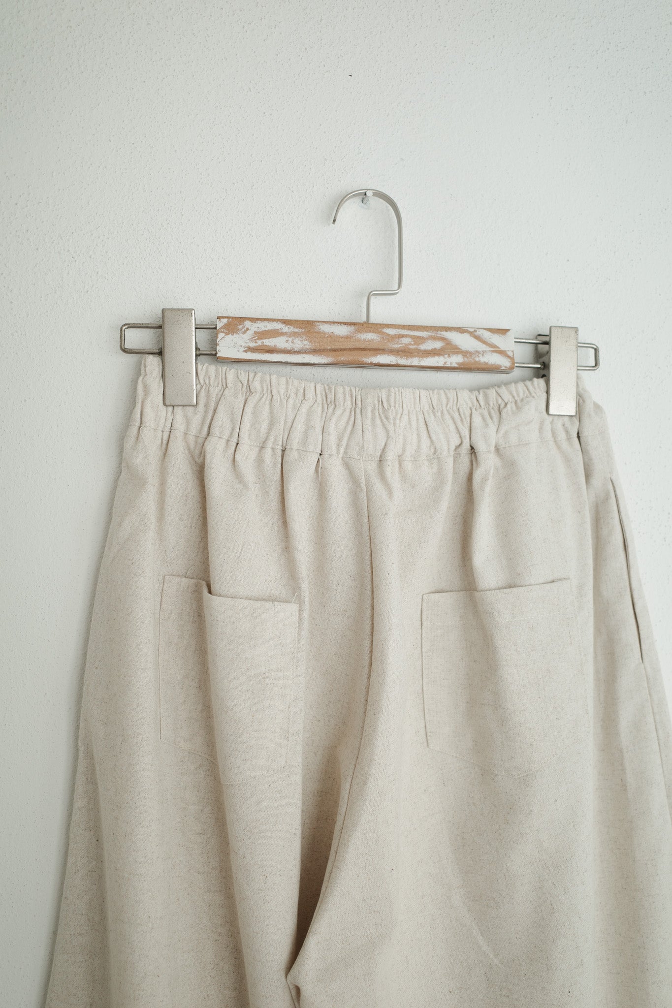 Camille Elasticated Flare Linen Trousers