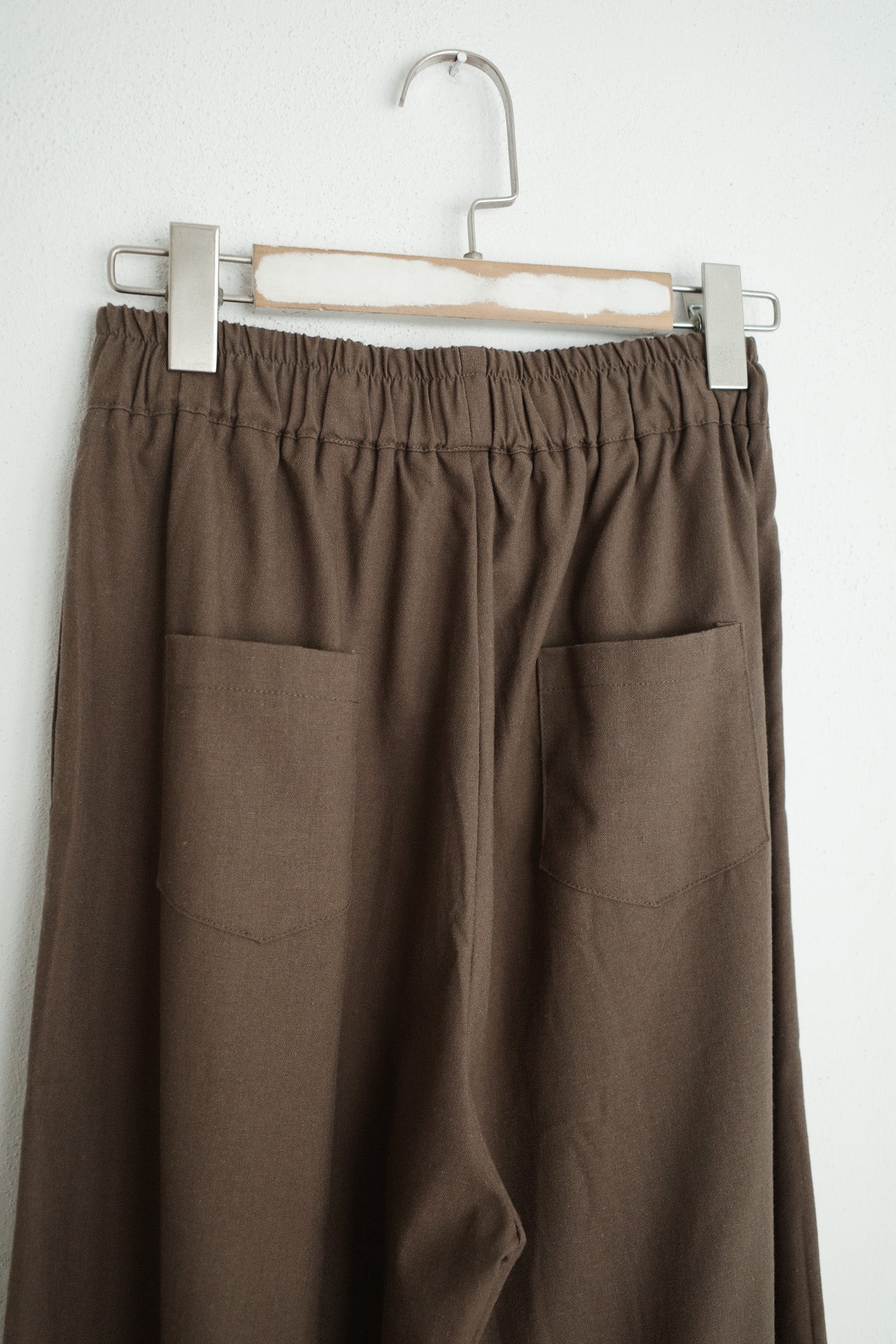 Camille Elasticated Flare Linen Trousers