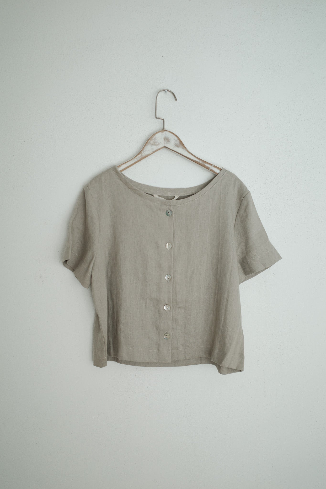 Short Sleeve Linen Top