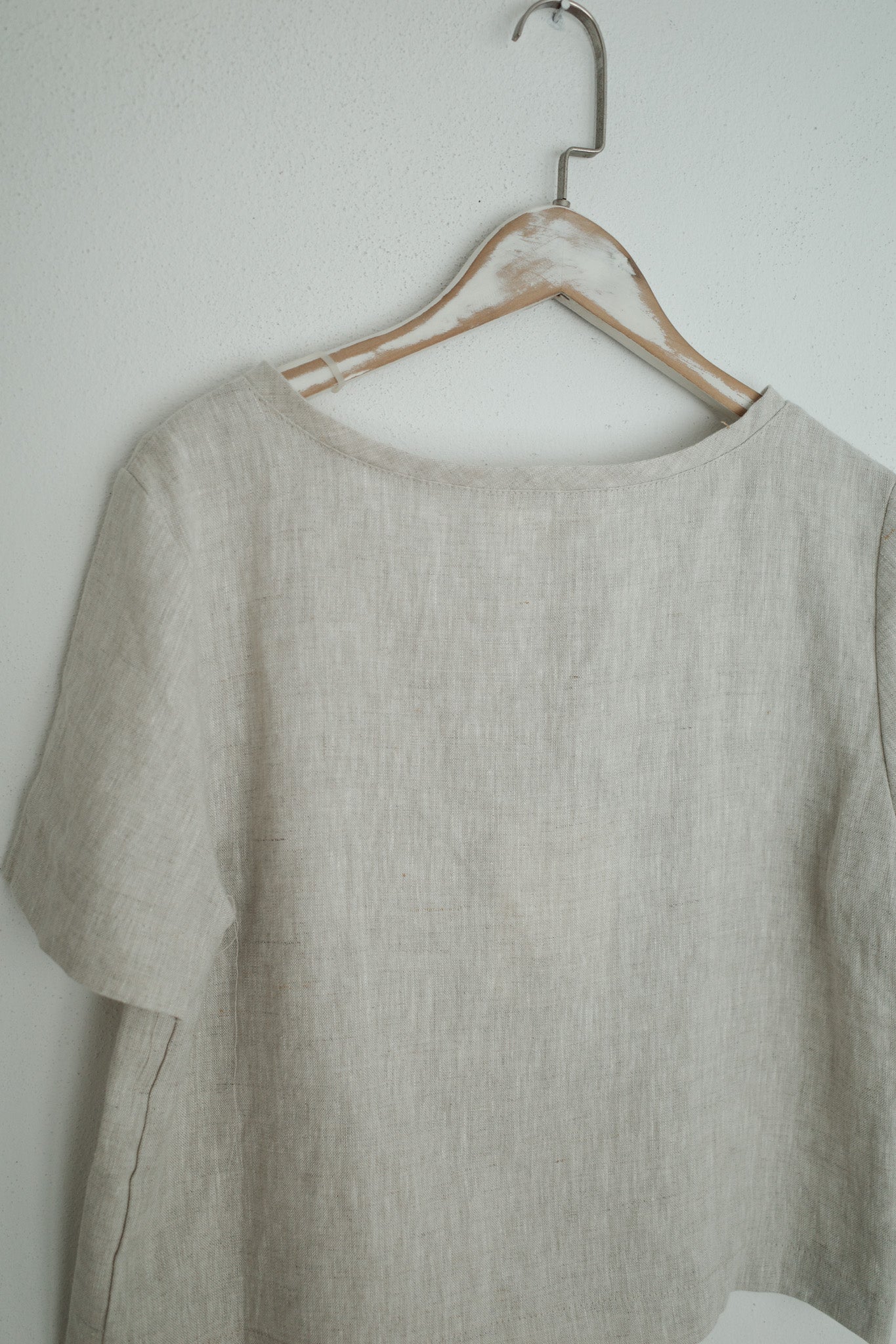 Short Sleeve Linen Top