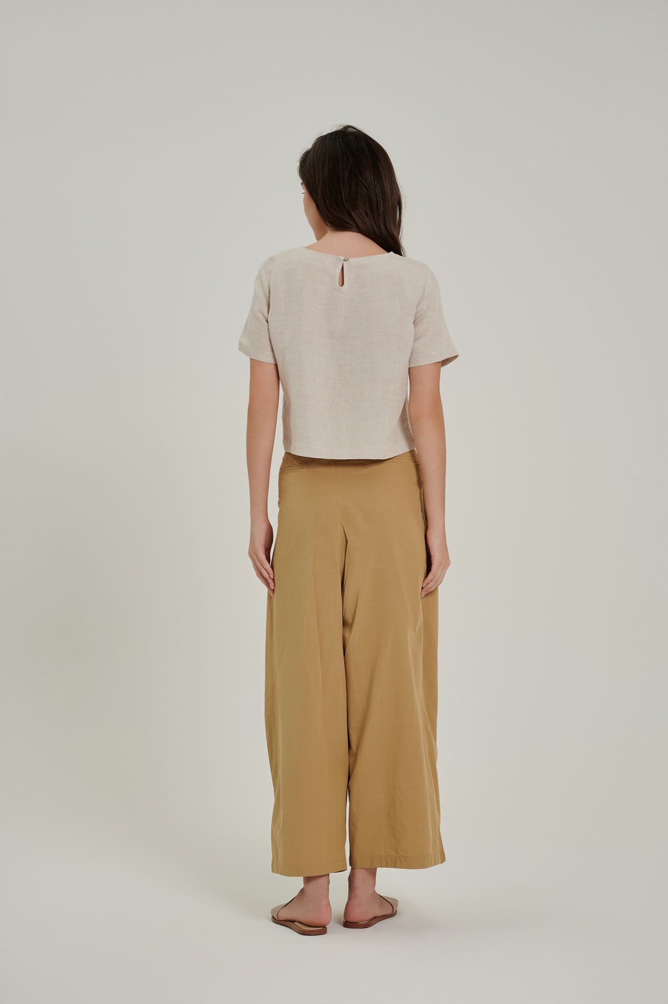 Tie Front Flare Trousers