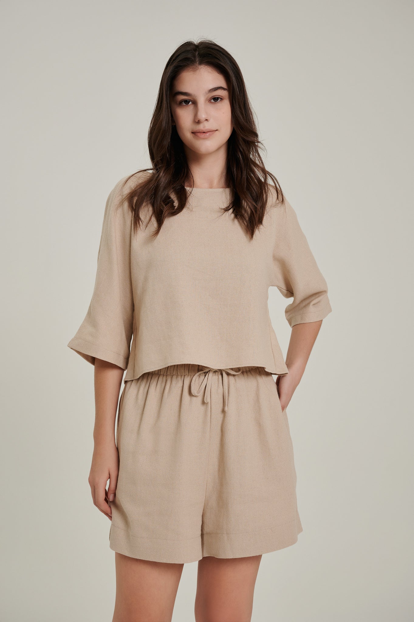 Open Back Linen Top