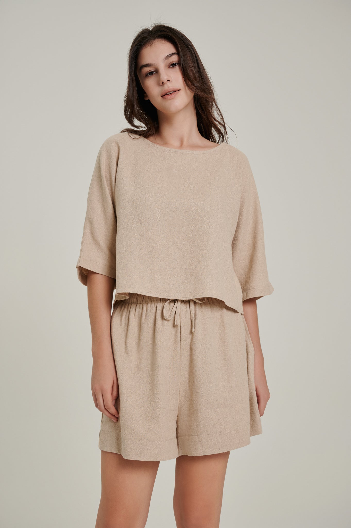 Open Back Linen Top