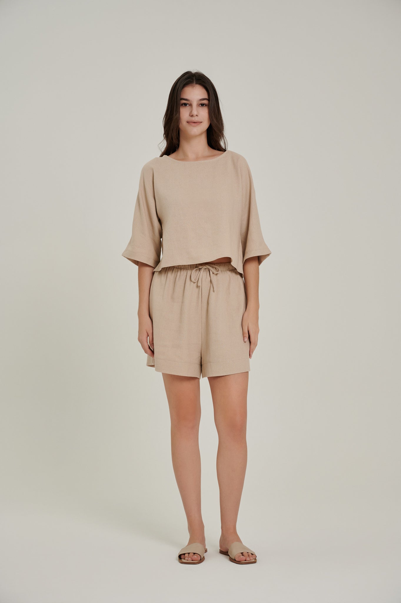 Open Back Linen Top