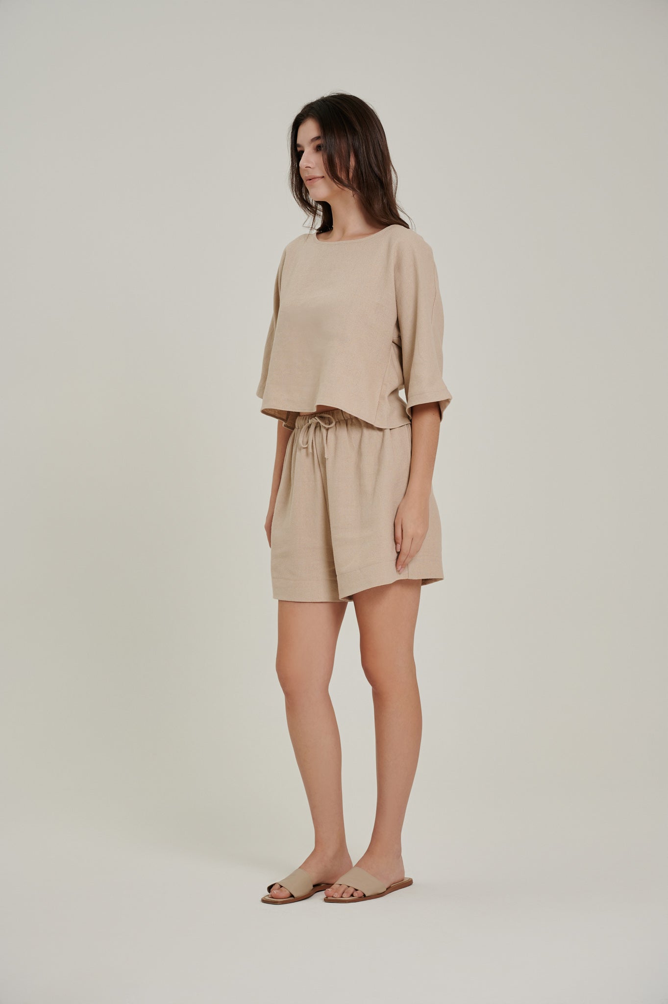 Open Back Linen Top