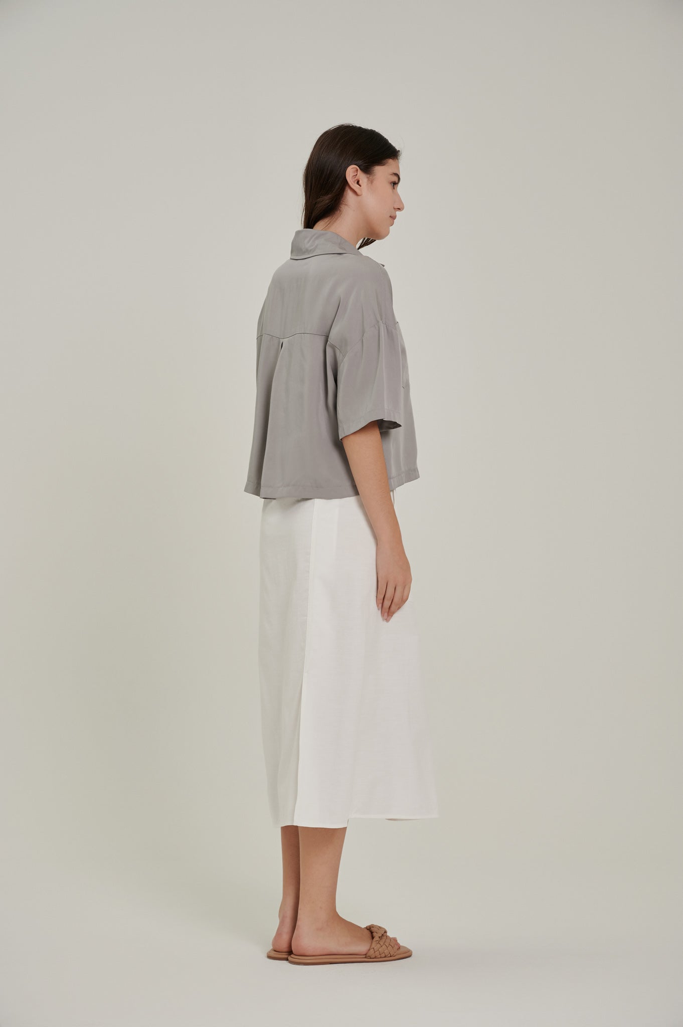Zipper Midi Skirt