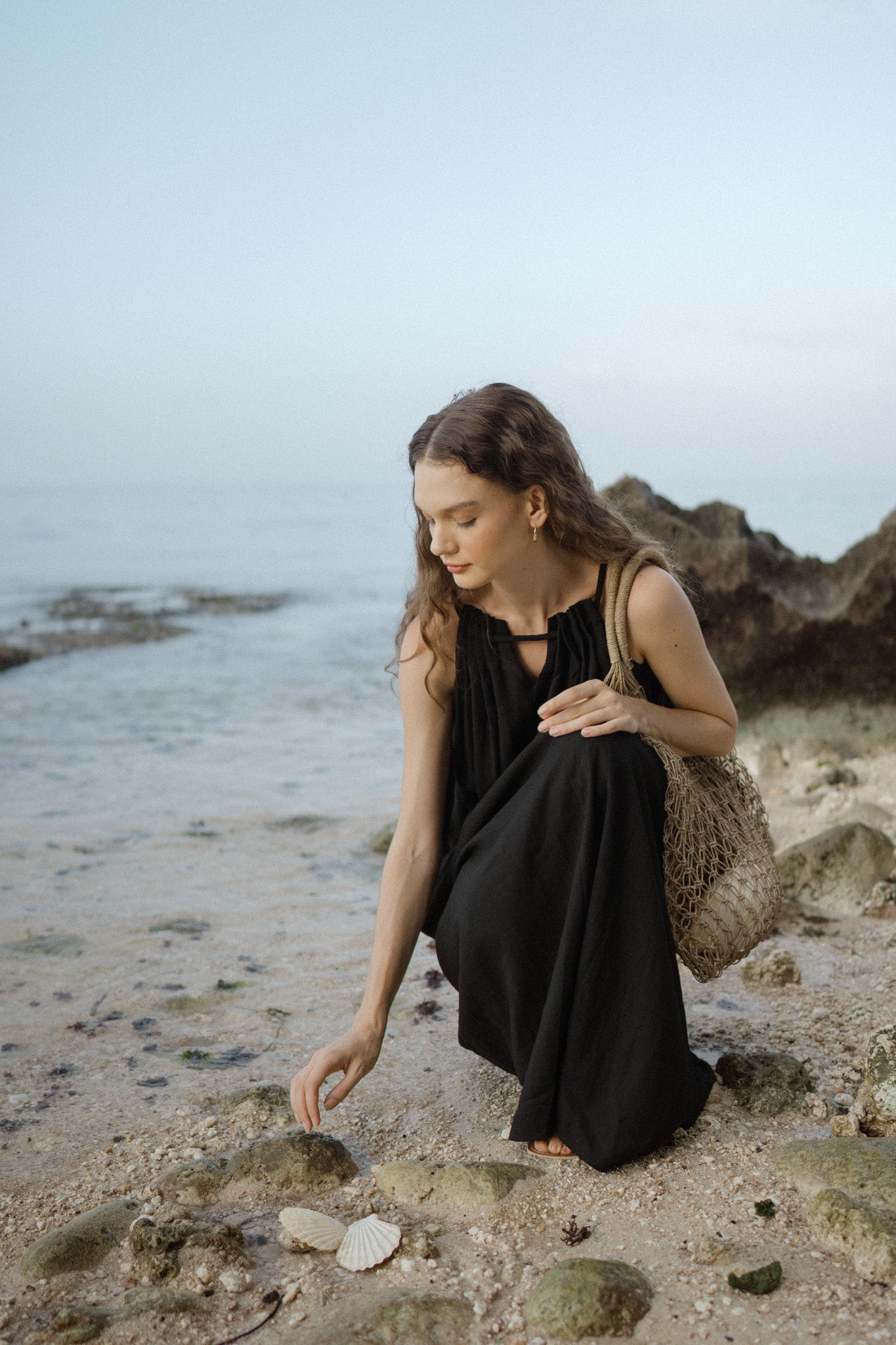 Drawstring Halter Neck Dress