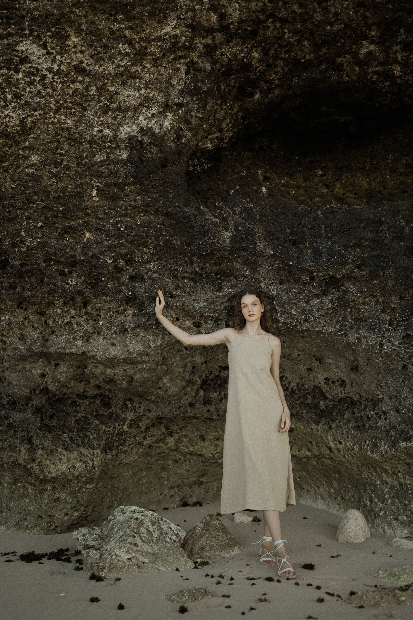 Gauze Cotton Strap Dress