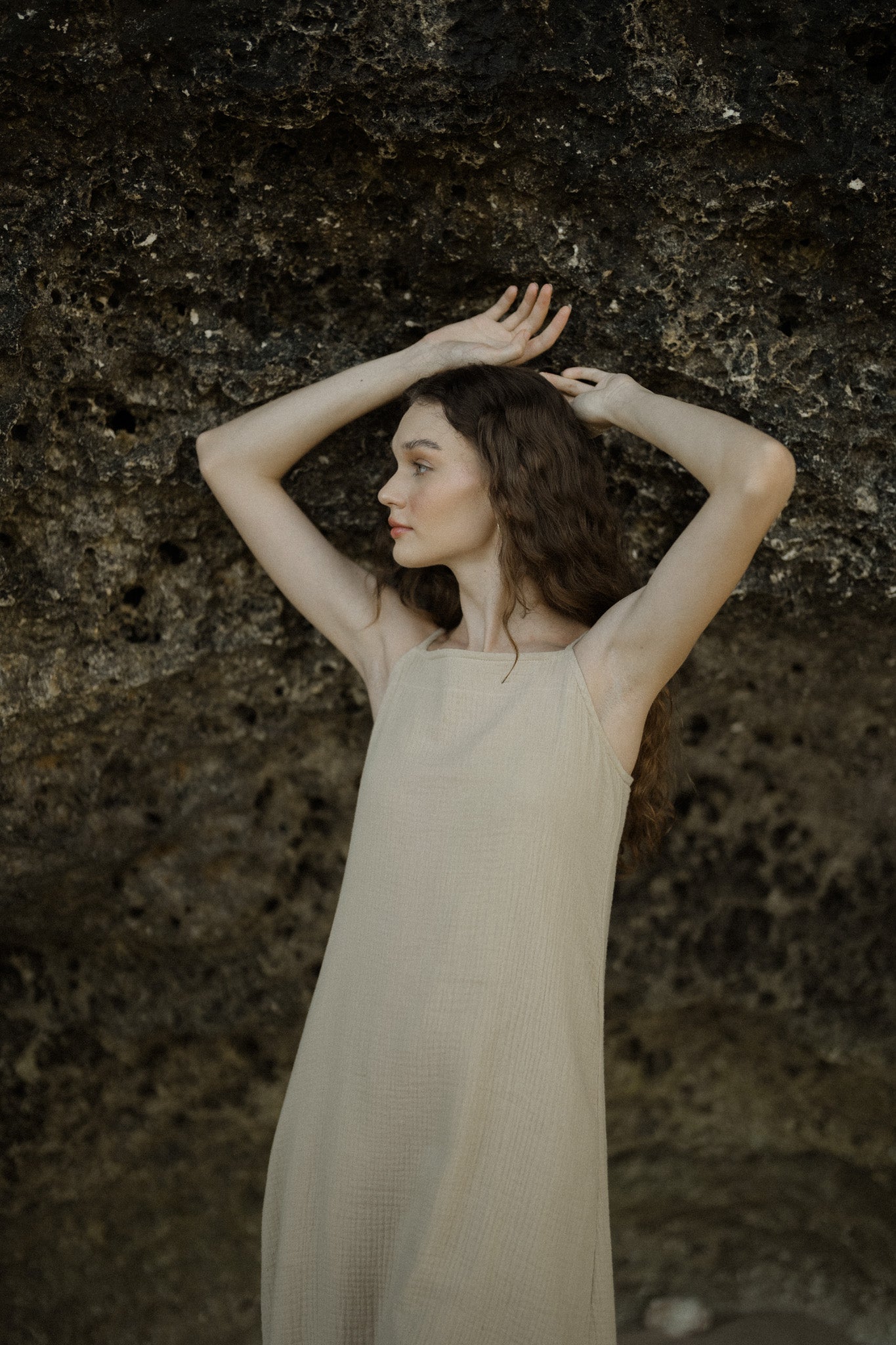 Gauze Cotton Strap Dress