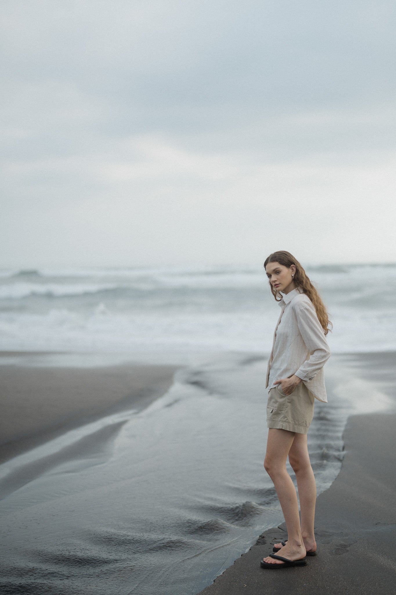 Stripe Linen Blend Shirt