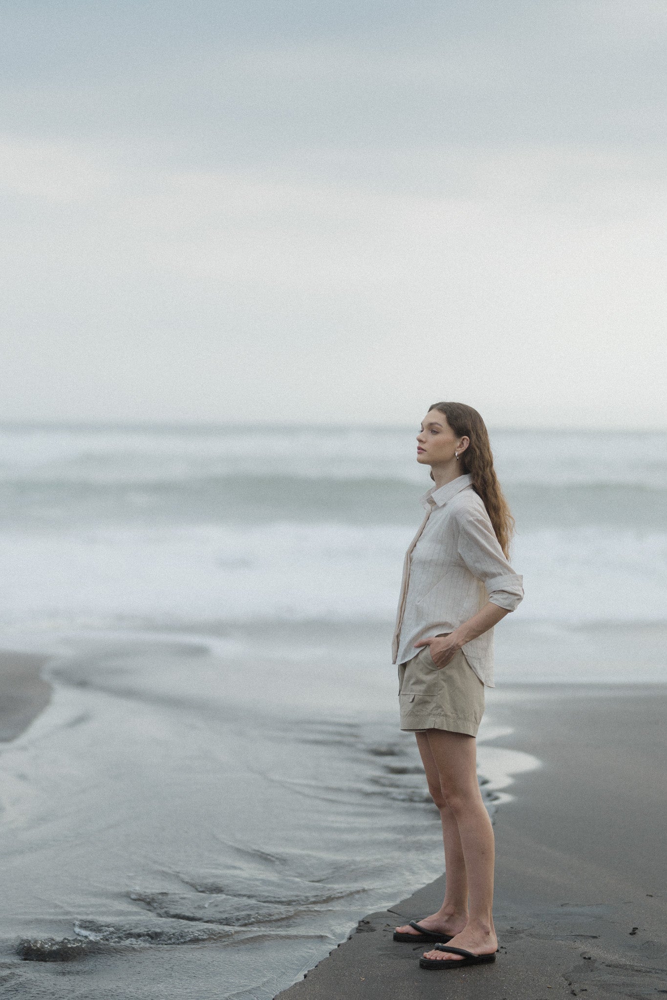 Stripe Linen Blend Shirt