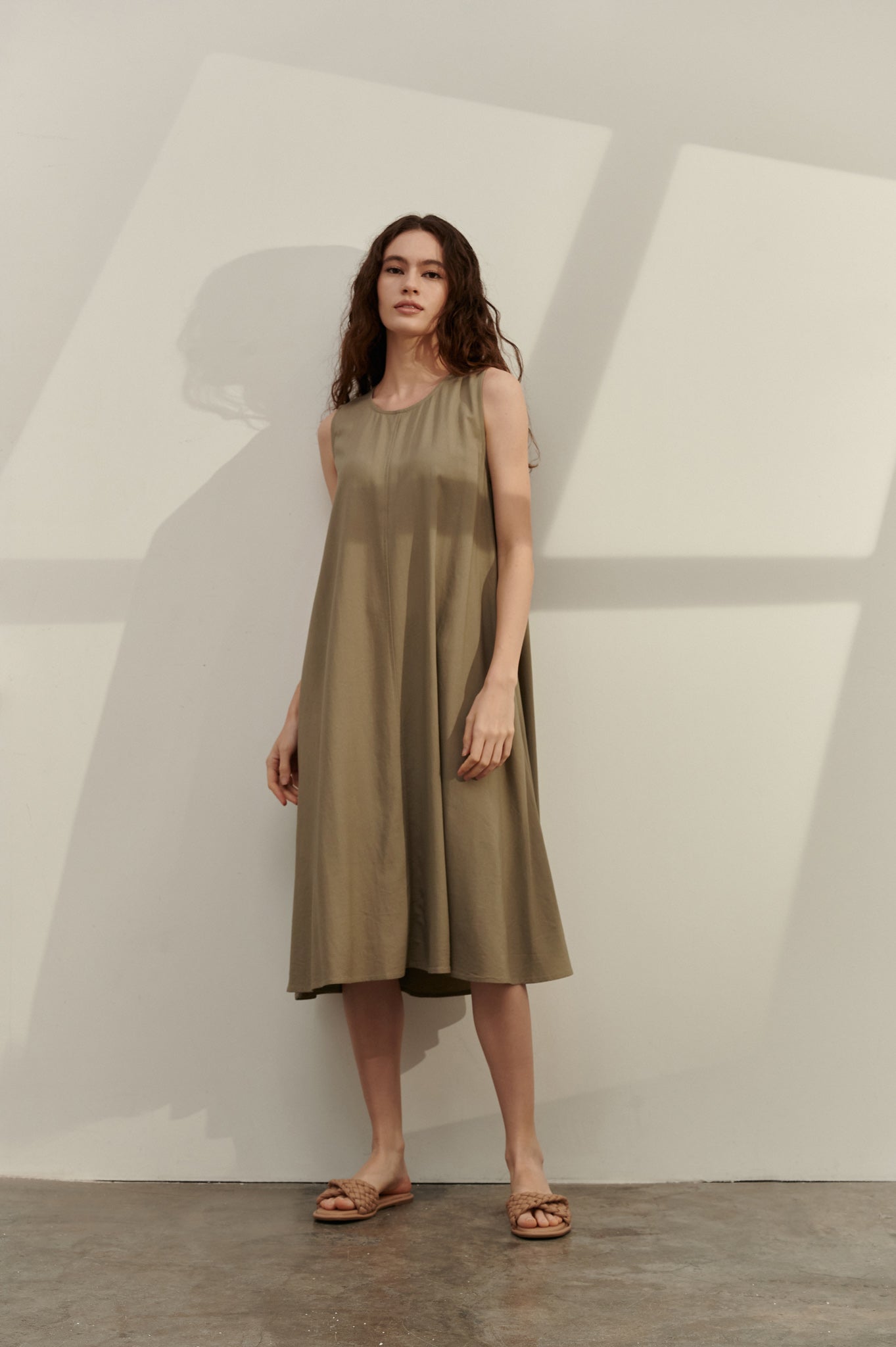 Slip Linen Midi Dress