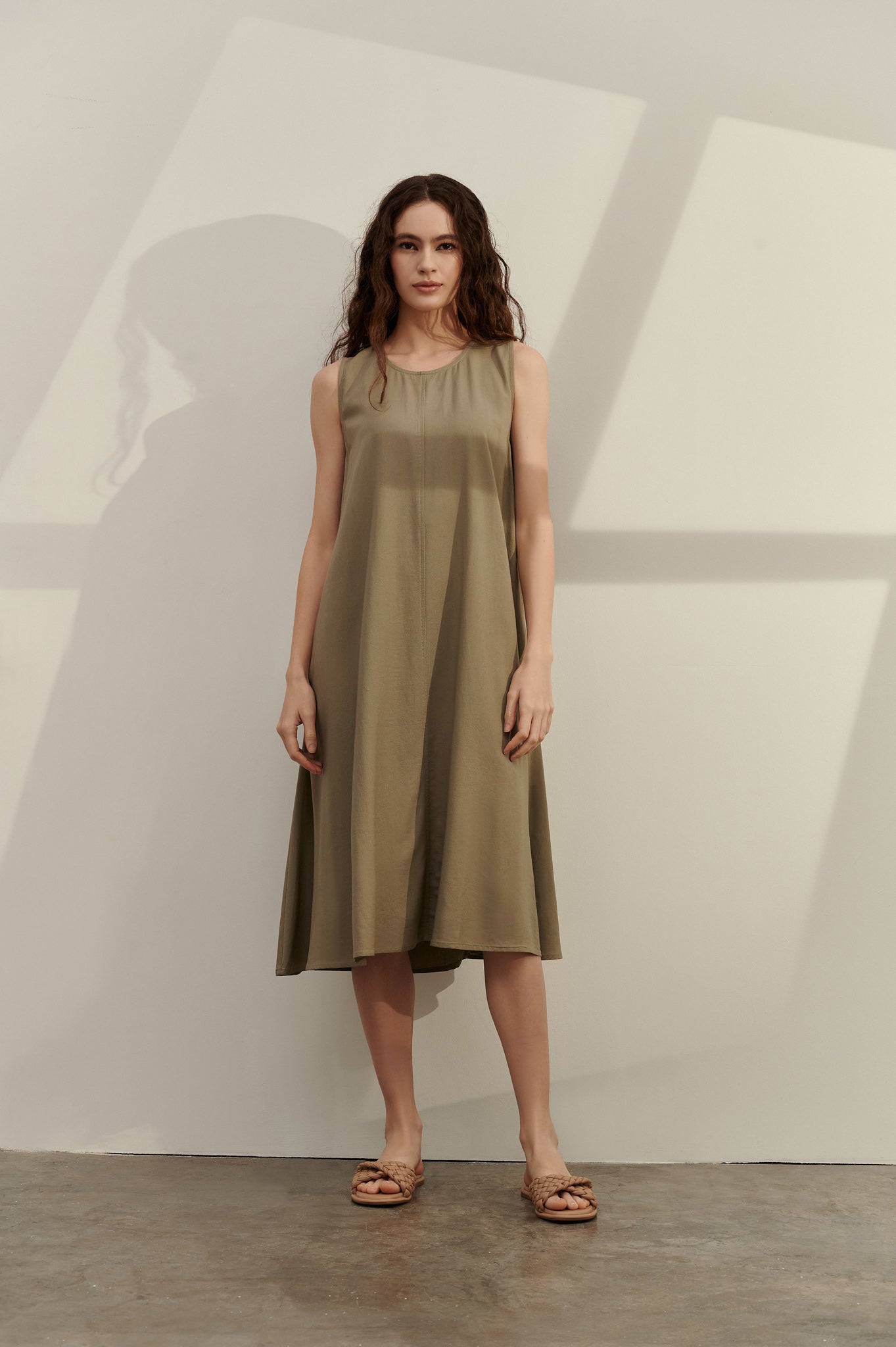Slip Linen Midi Dress