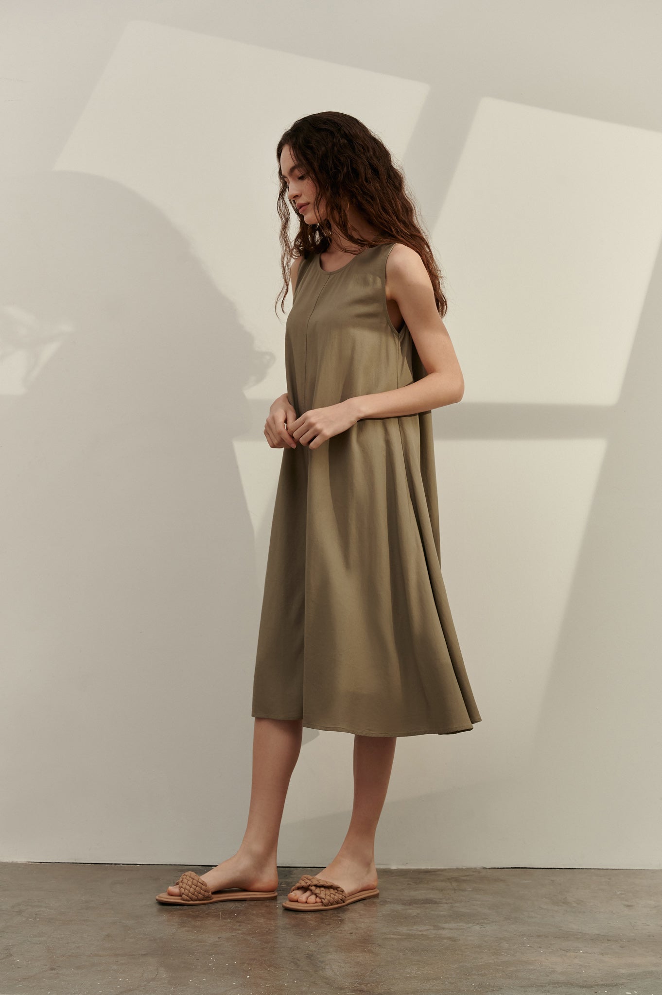 Slip Linen Midi Dress