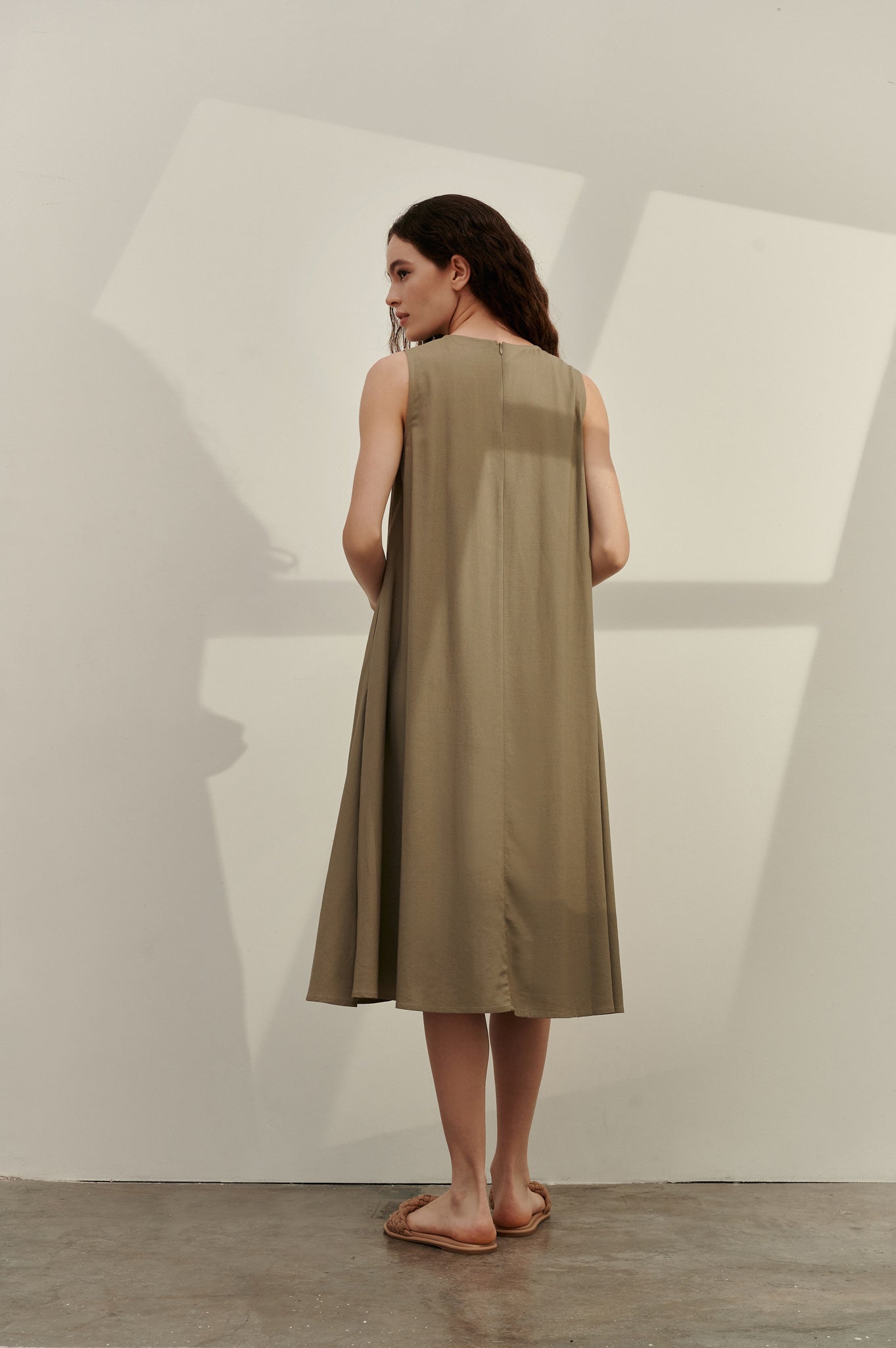 Slip Linen Midi Dress