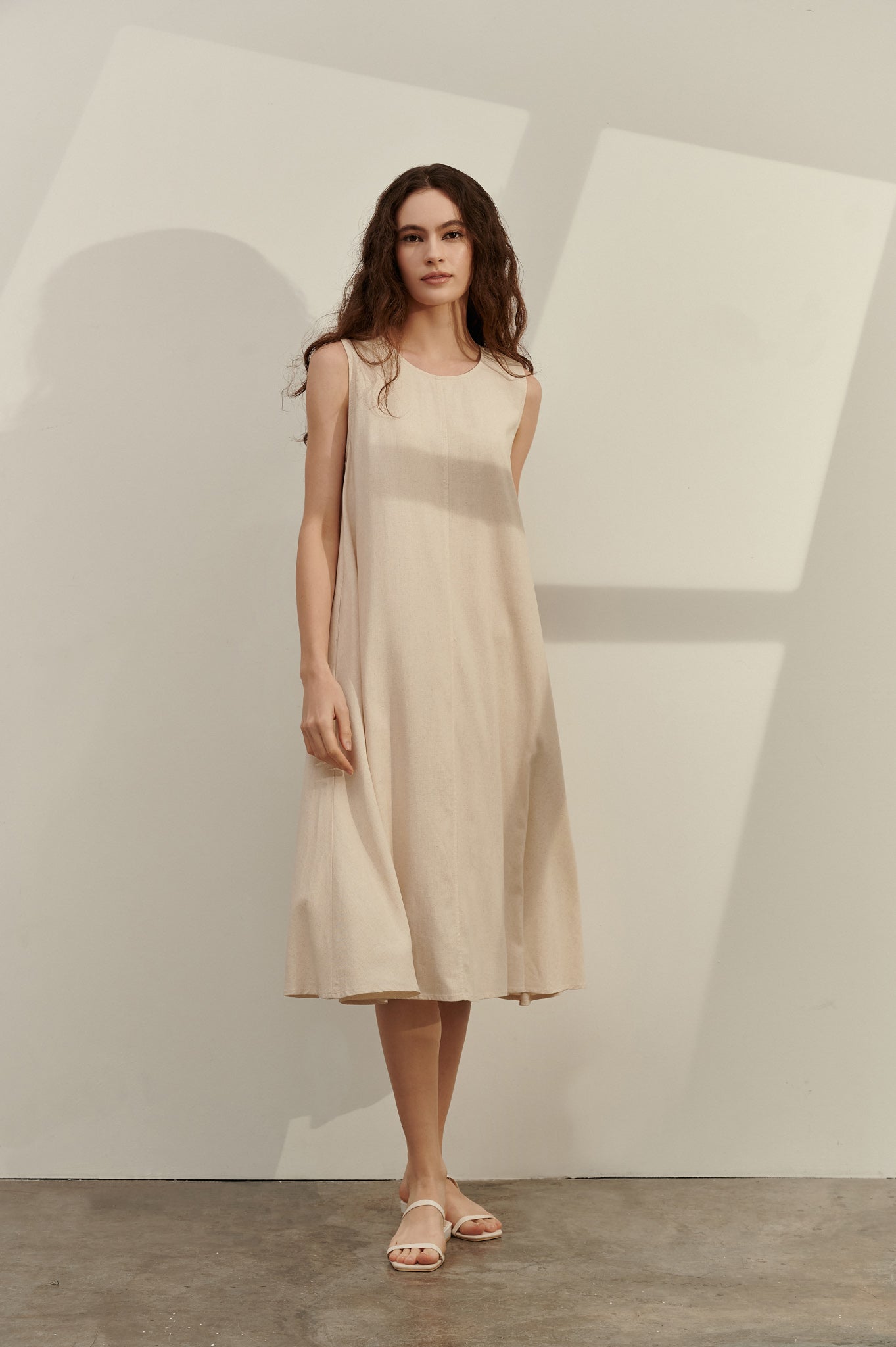 Slip Linen Midi Dress