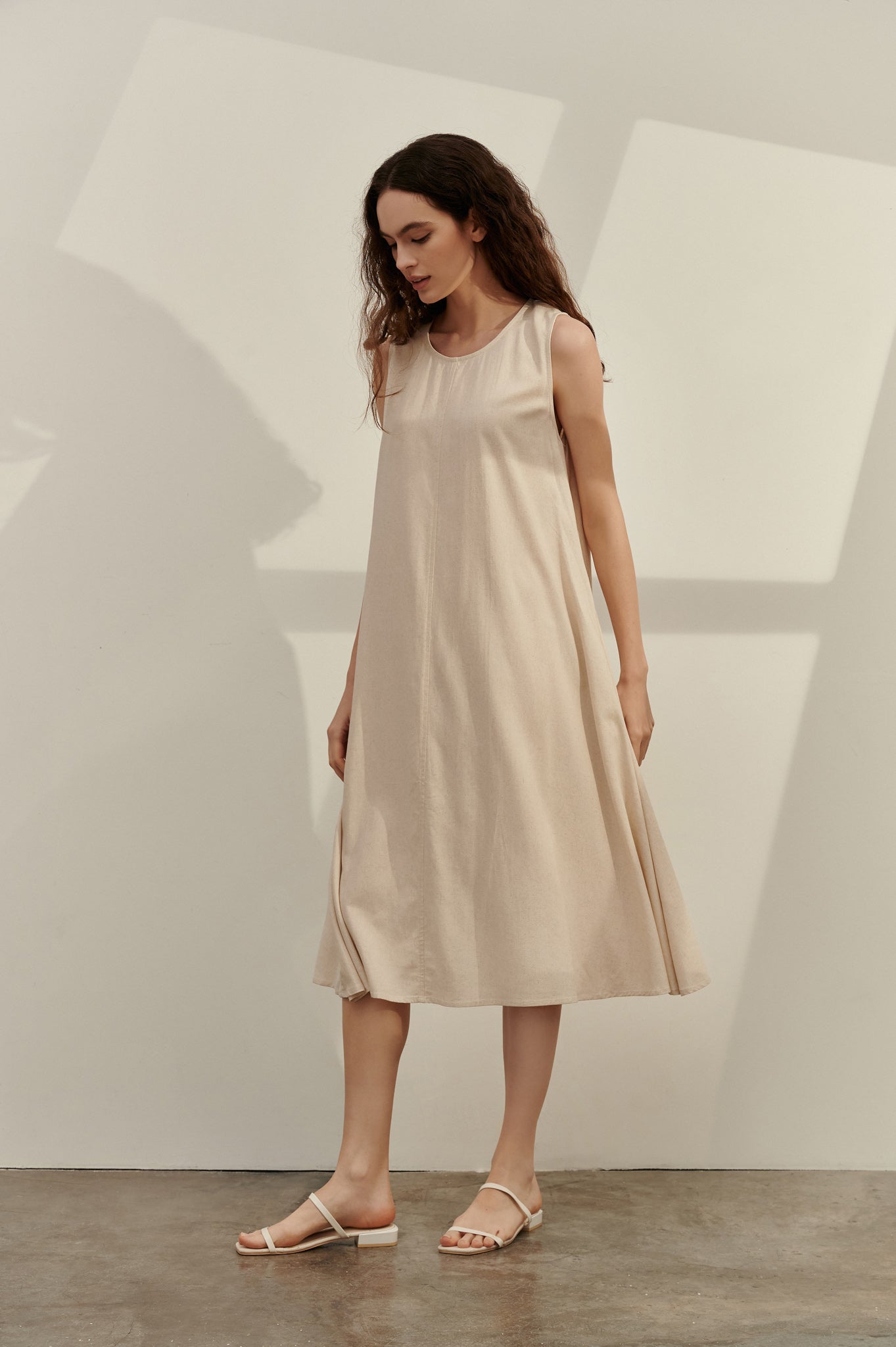 Slip Linen Midi Dress