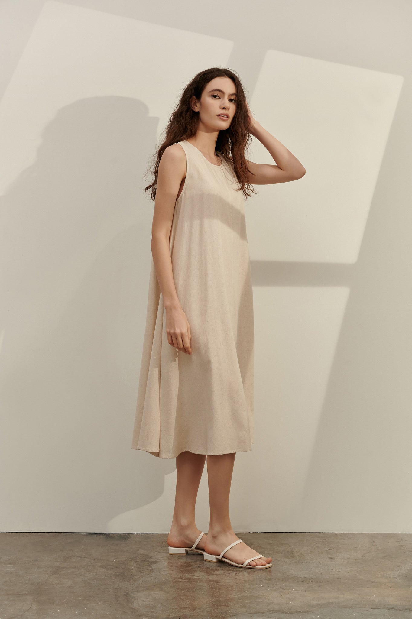 Slip Linen Midi Dress
