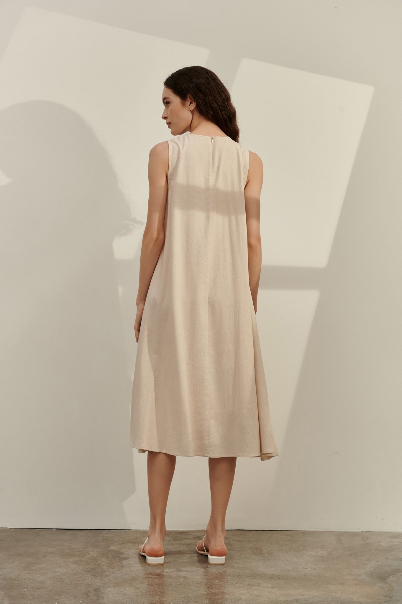 Slip Linen Midi Dress