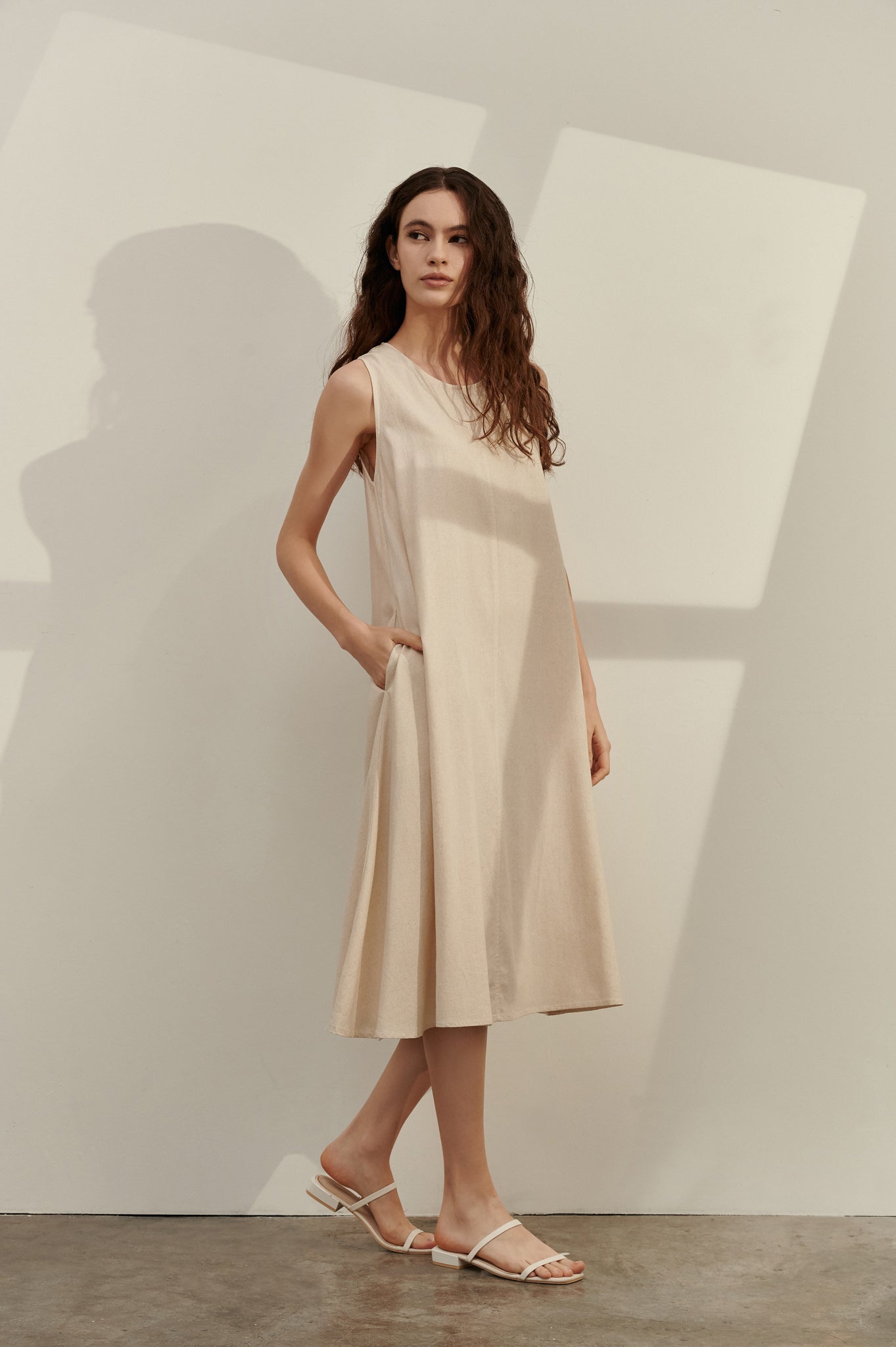 Slip Linen Midi Dress