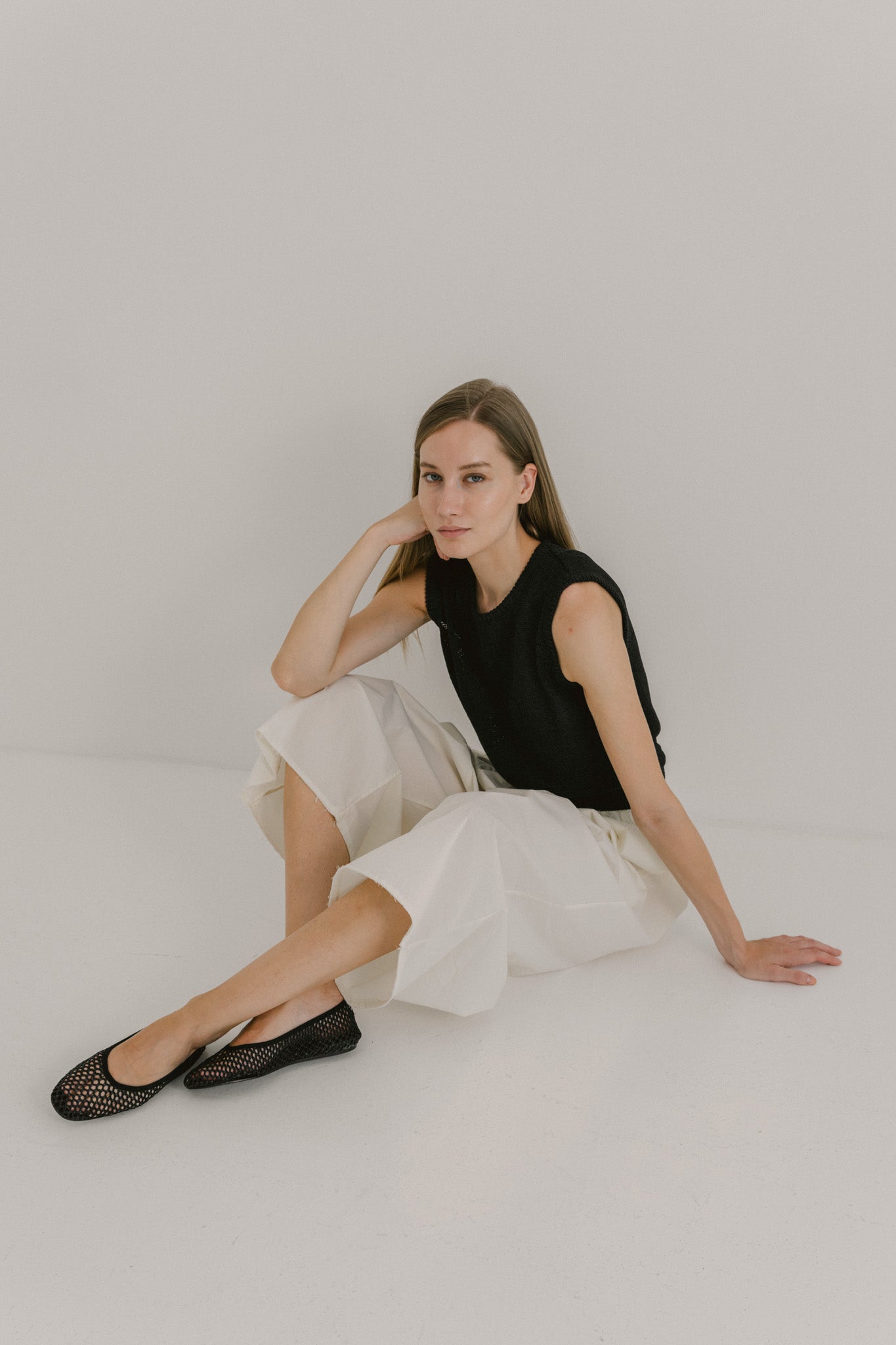 Cotton Flare Trousers
