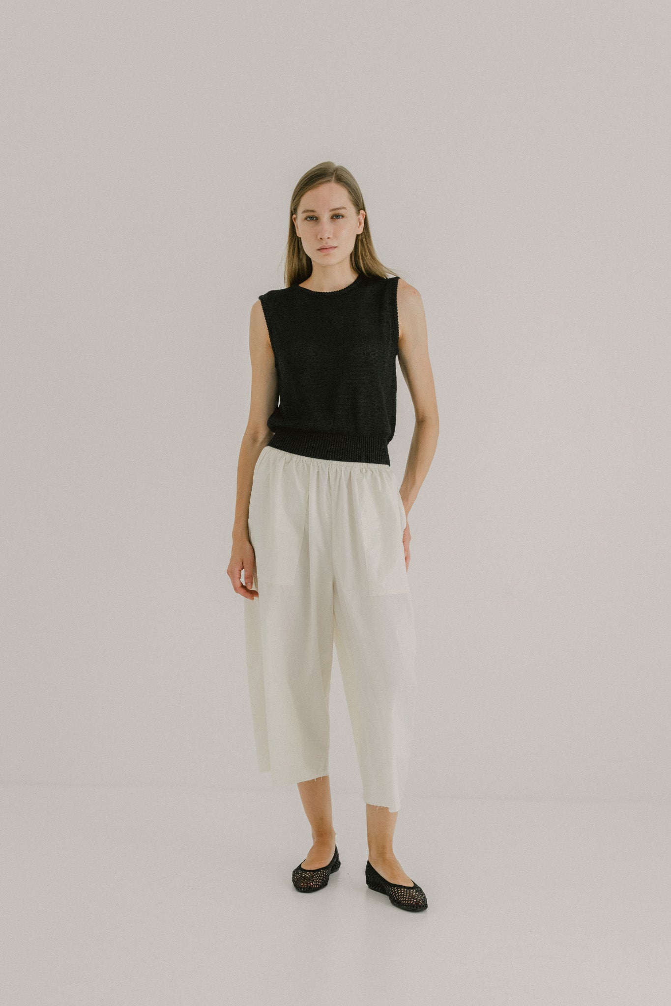 Cotton Flare Trousers