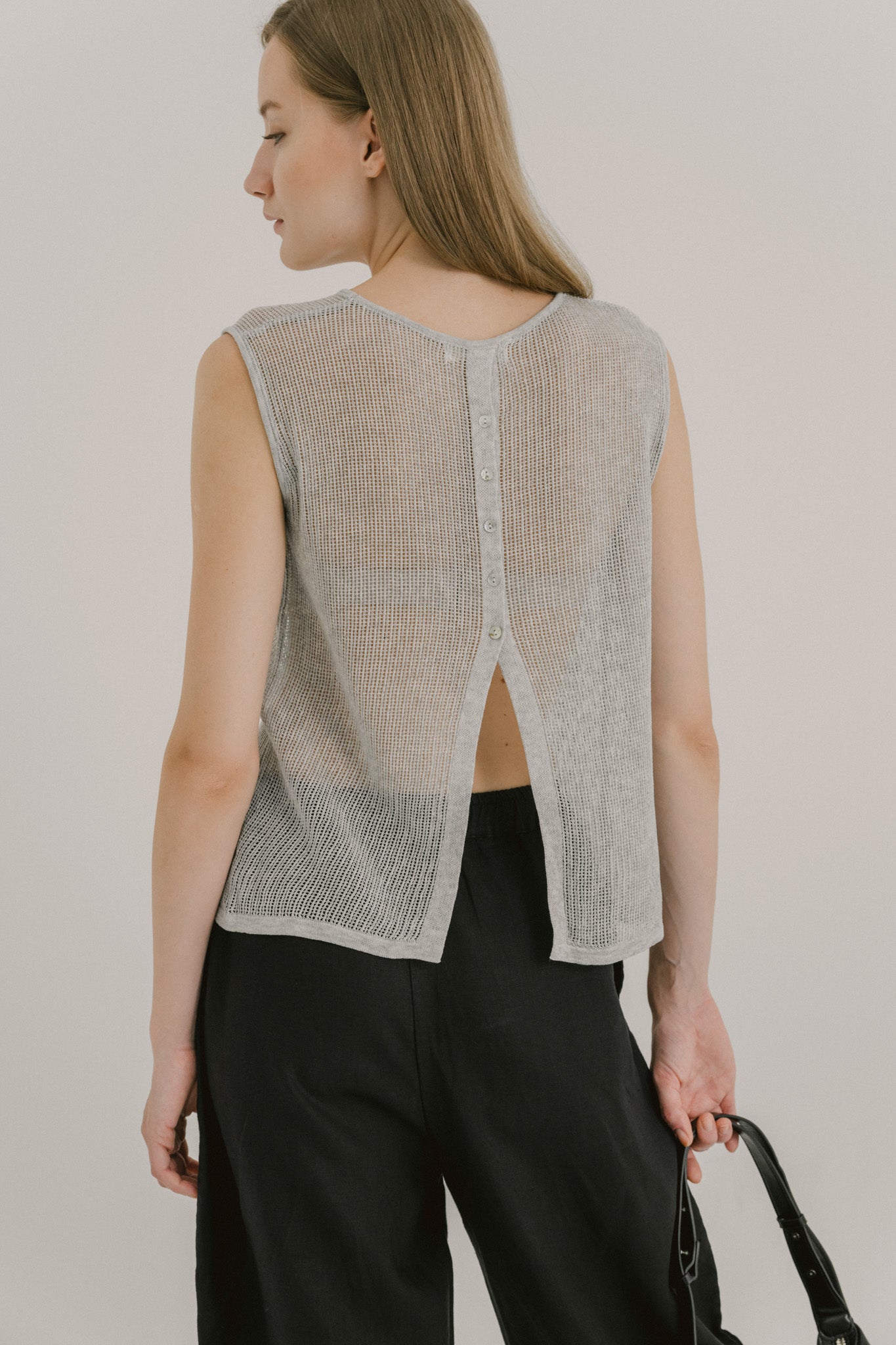 Open Back Knit Top