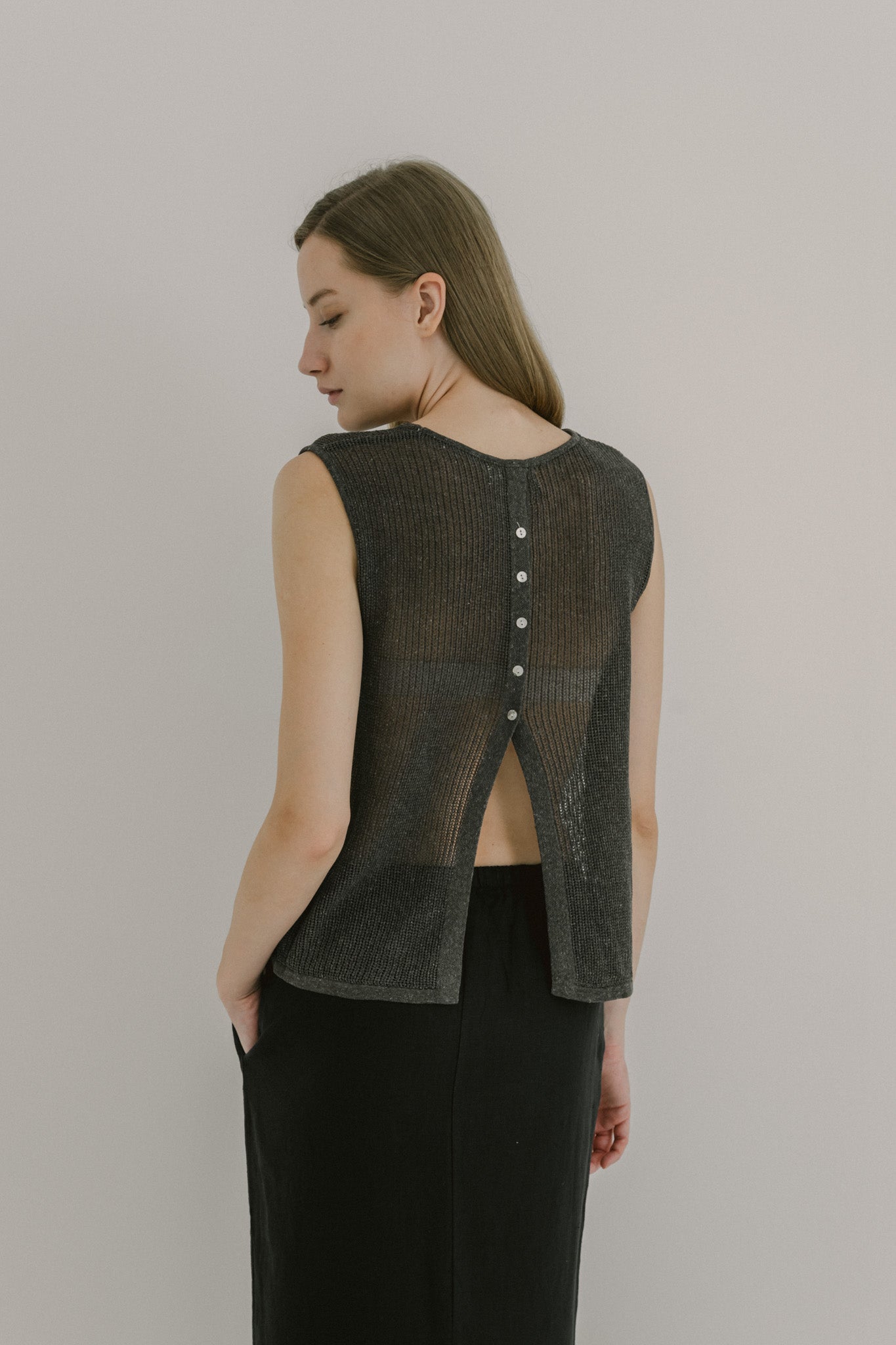 Open Back Knit Top