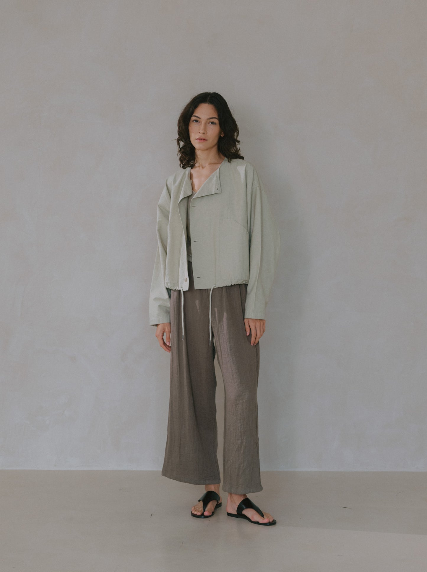 Oversized Drawstring Jacket