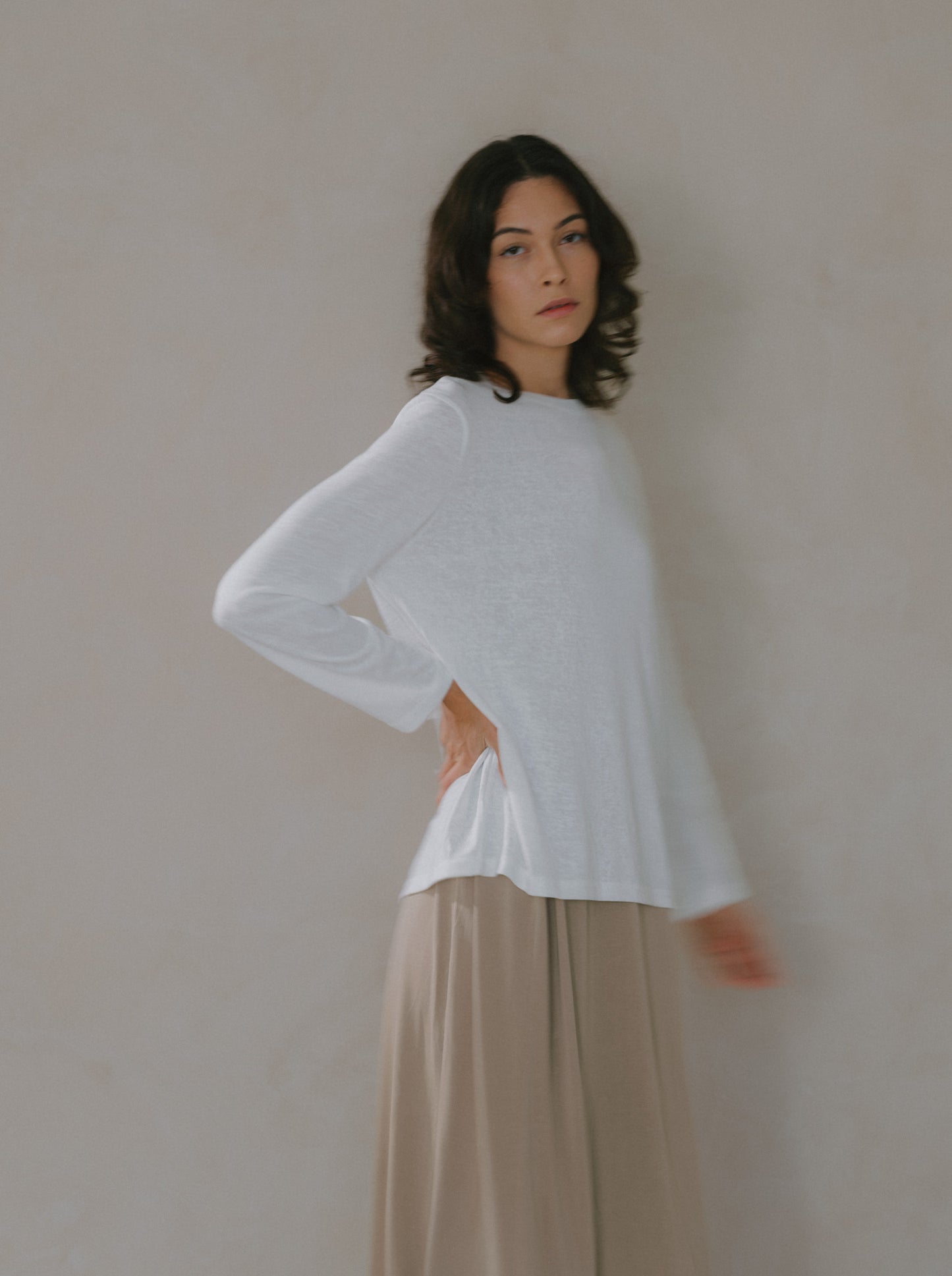 Long Sleeve Tie Back Top