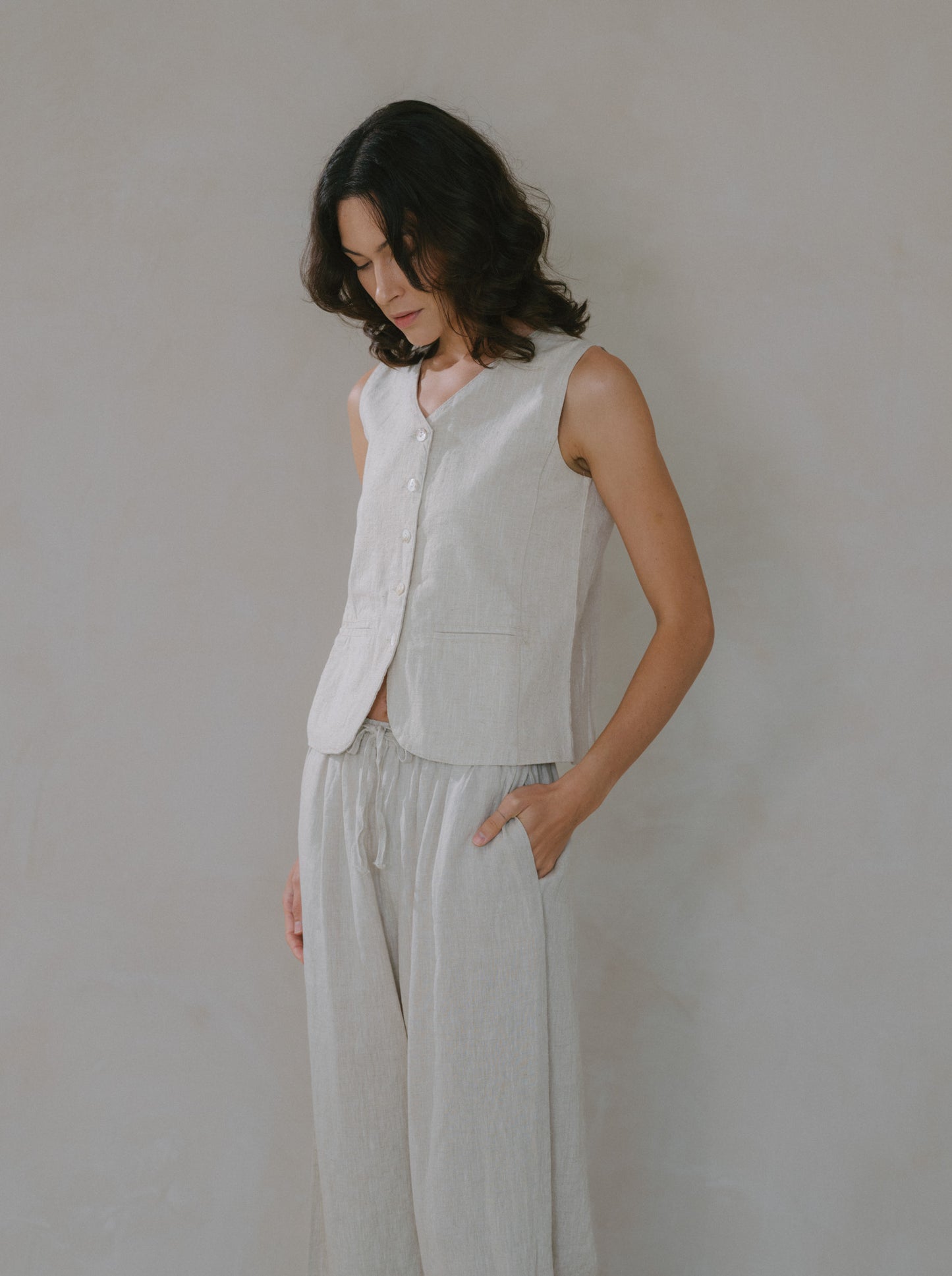 Long Linen Trousers