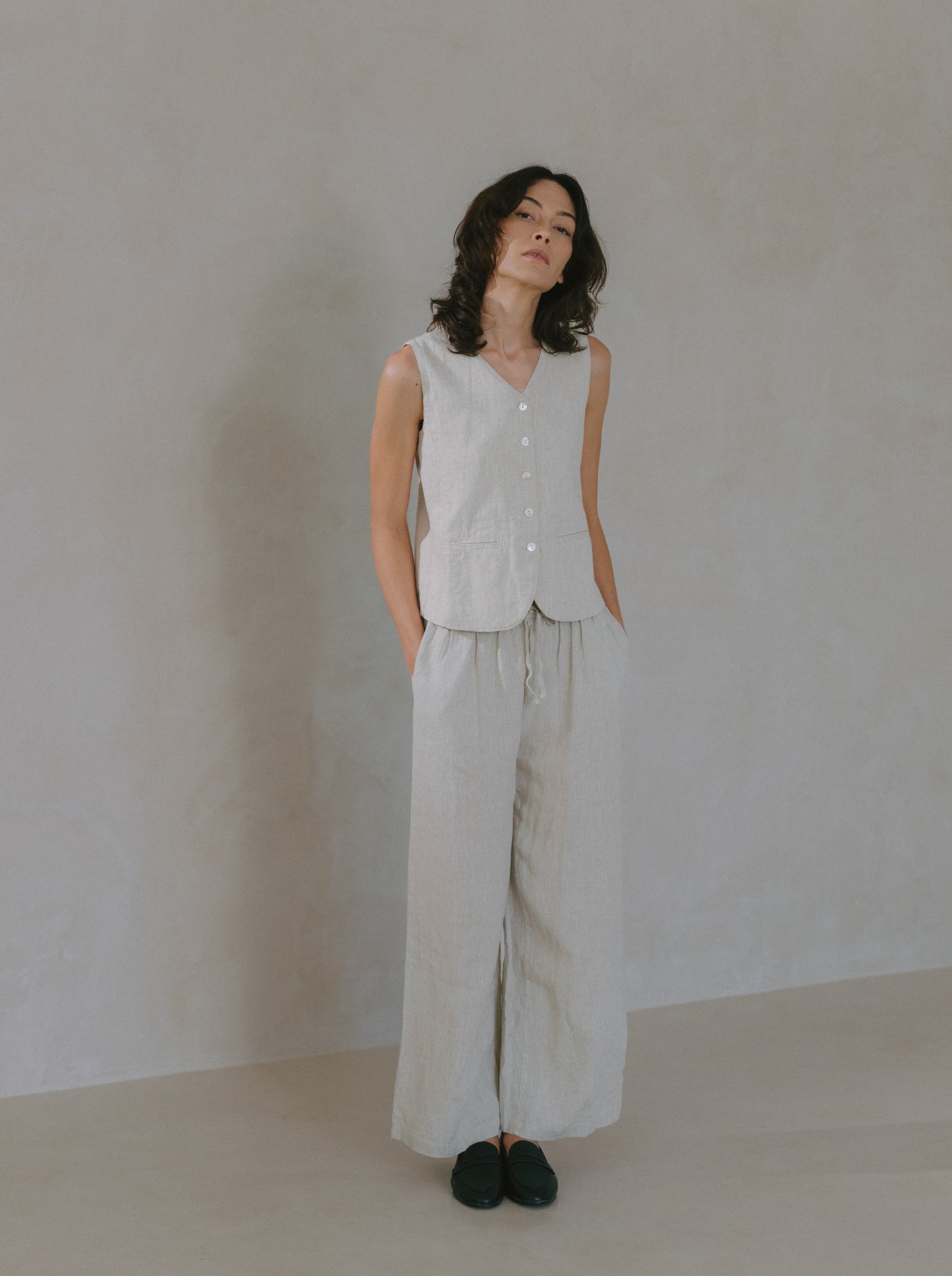 Long Linen Trousers