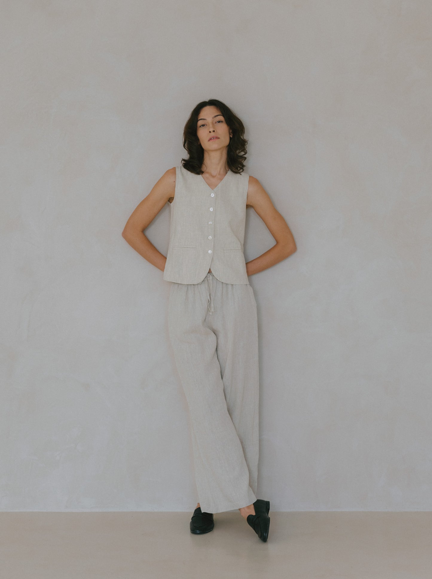 Long Linen Trousers