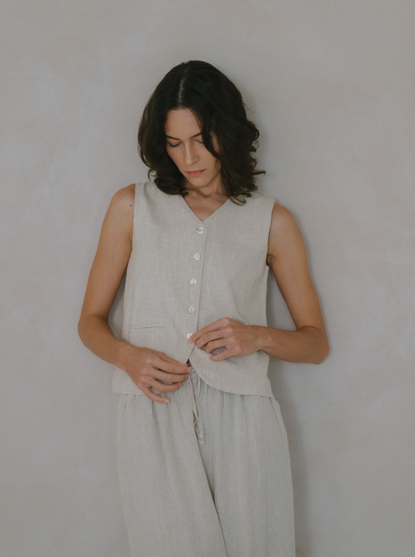 Long Linen Trousers