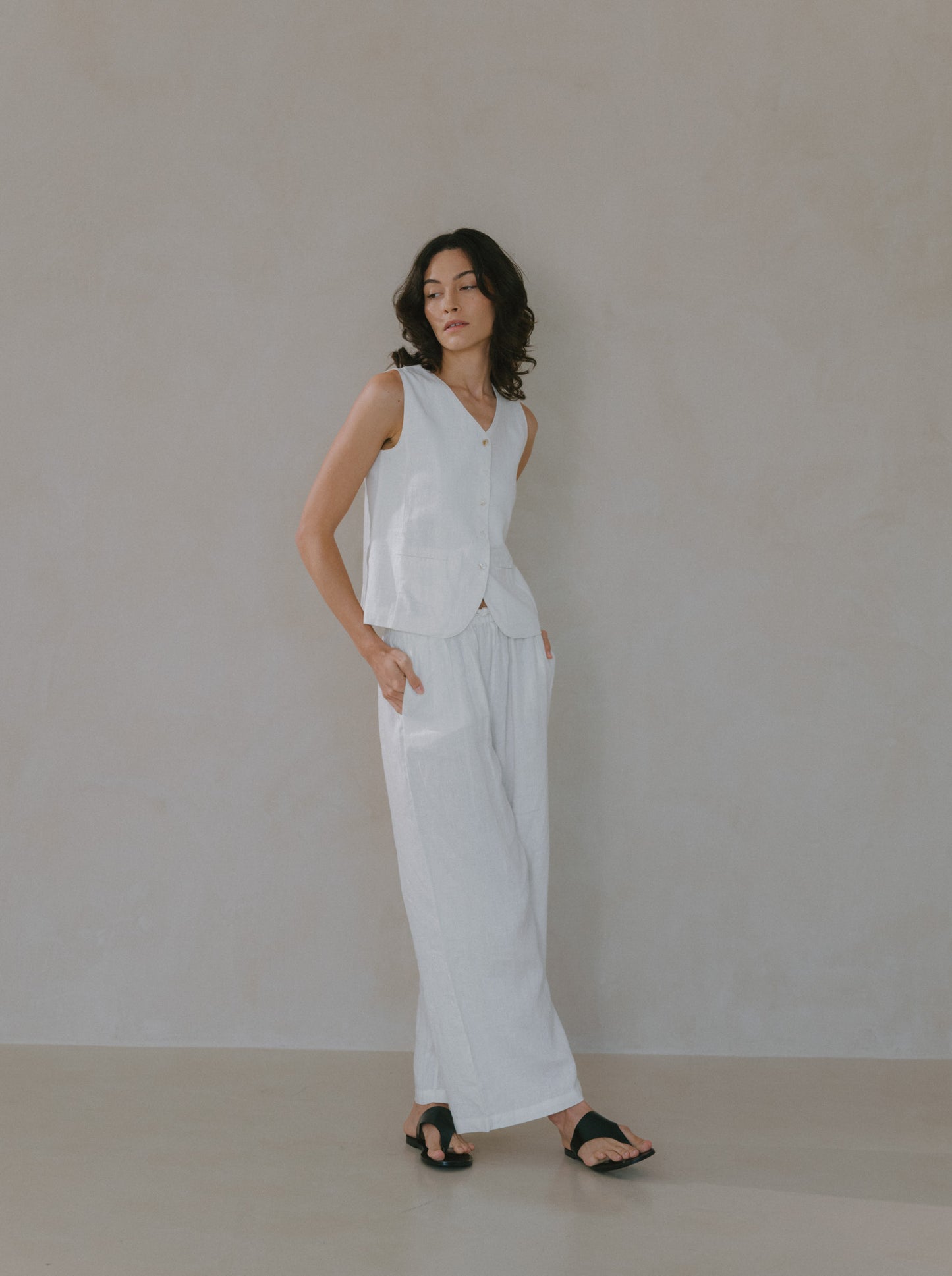 Long Linen Trousers
