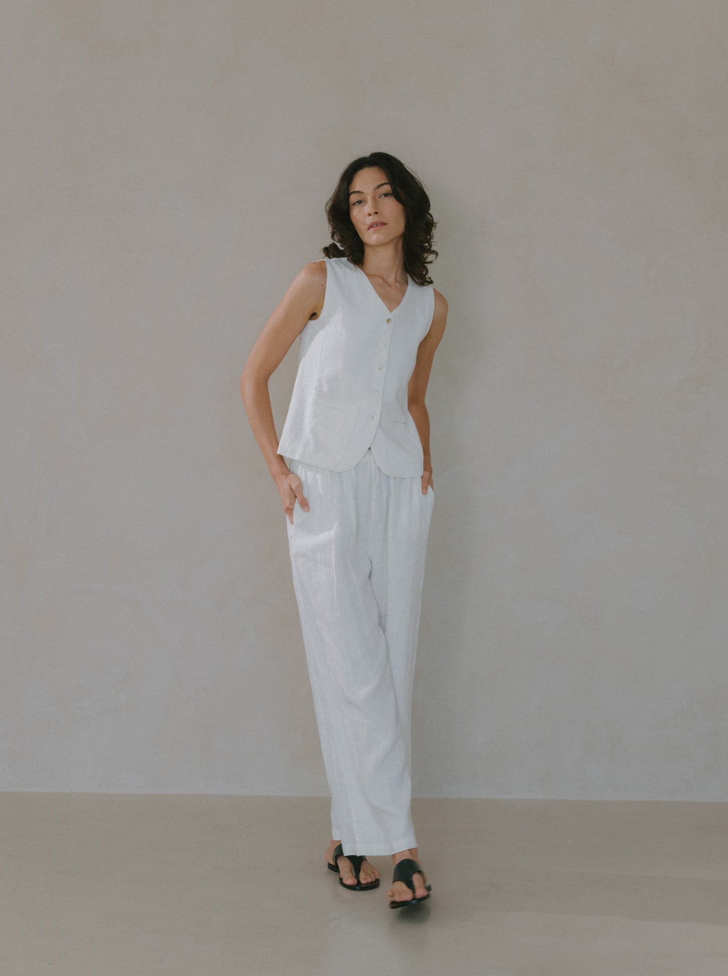 Long Linen Trousers