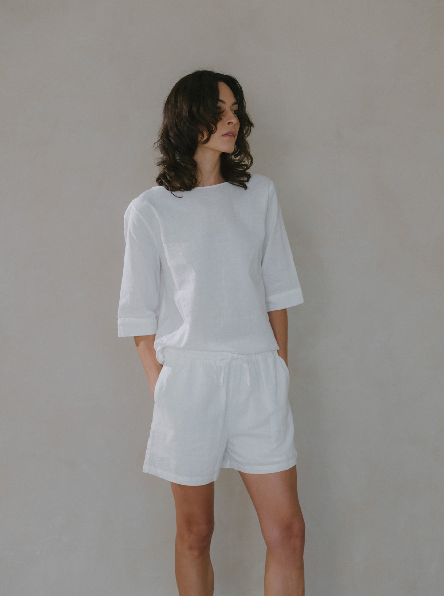 Basic Linen Shorts