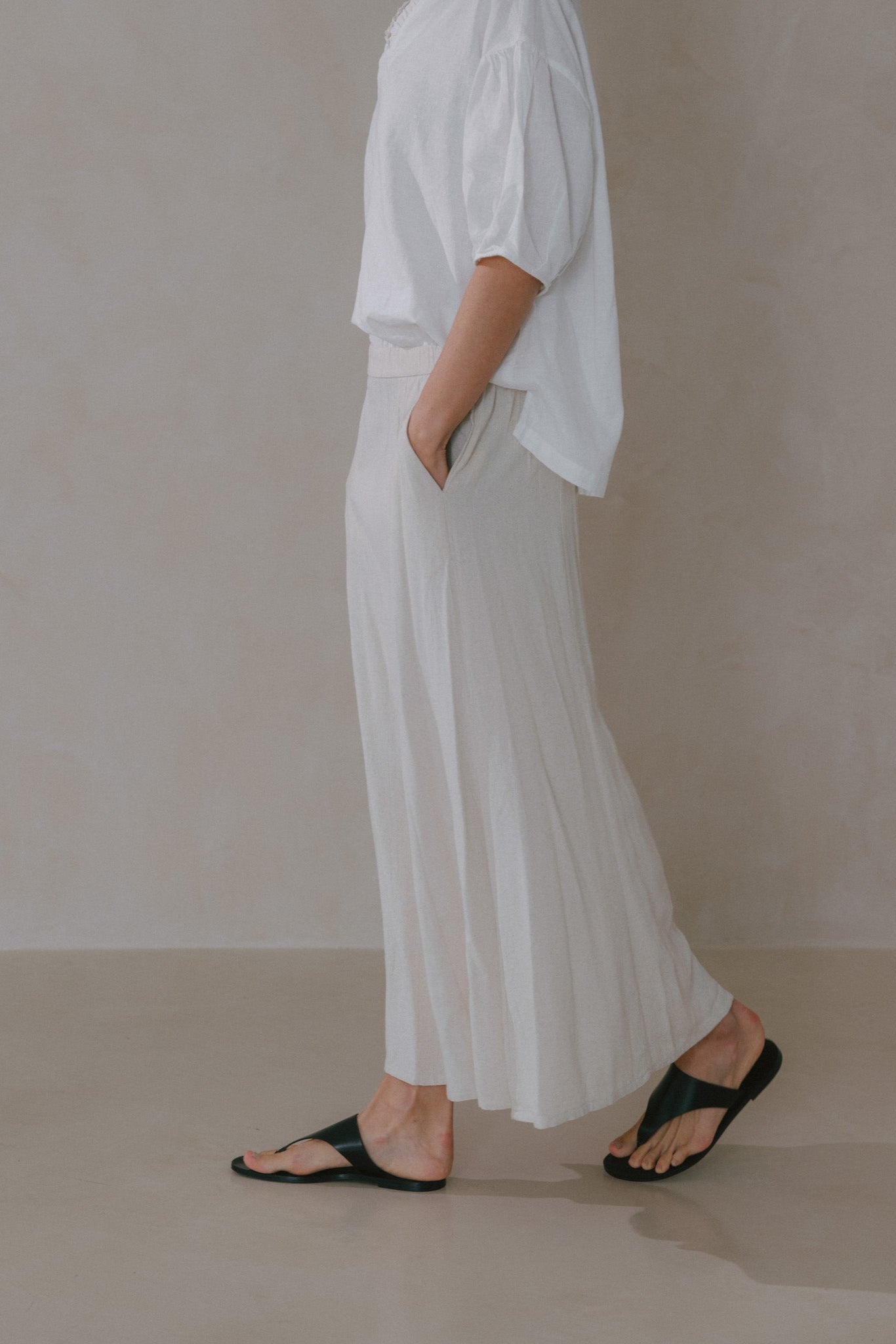 Flare Maxi Linen Skirt