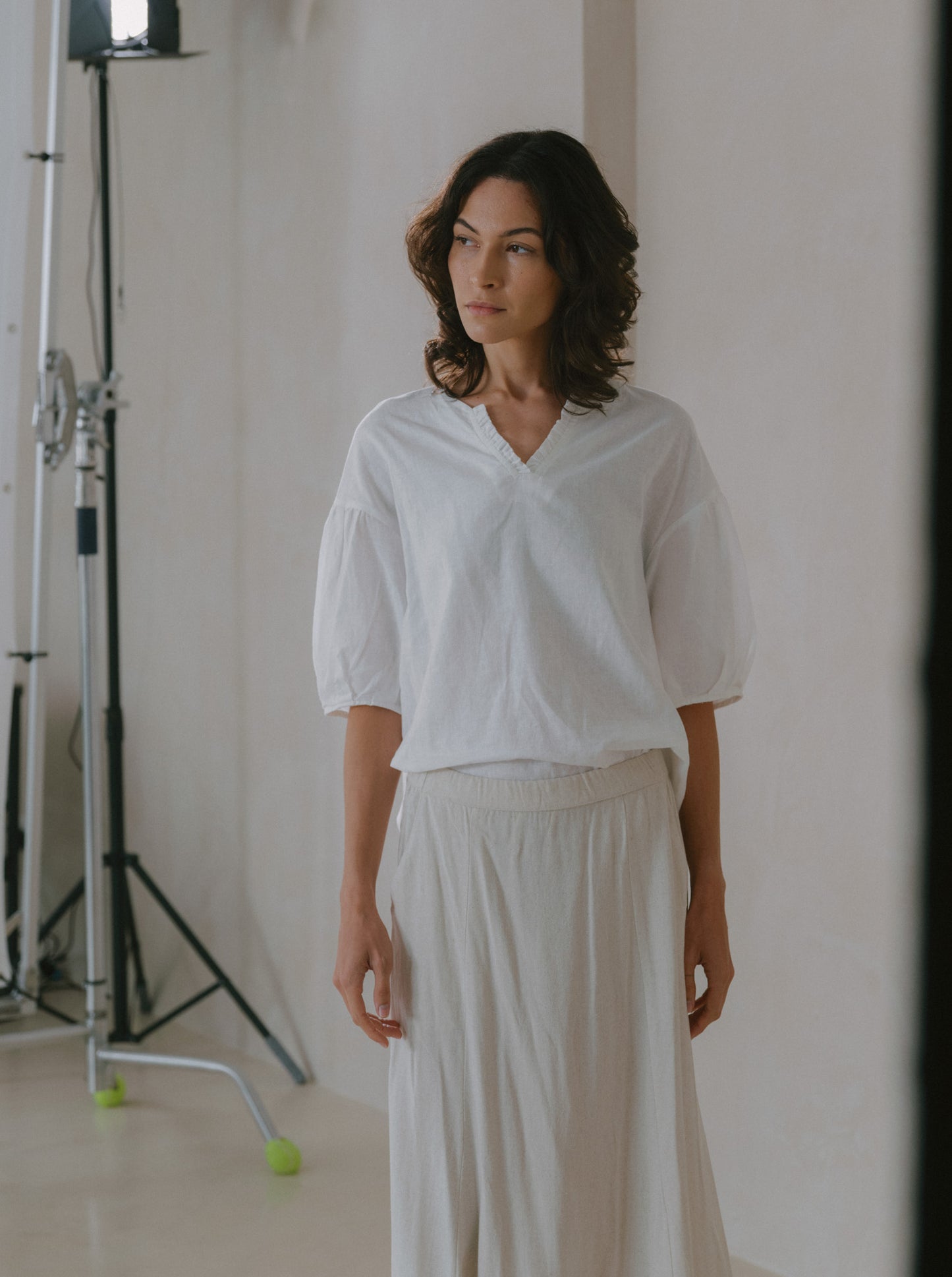 Flare Maxi Linen Skirt