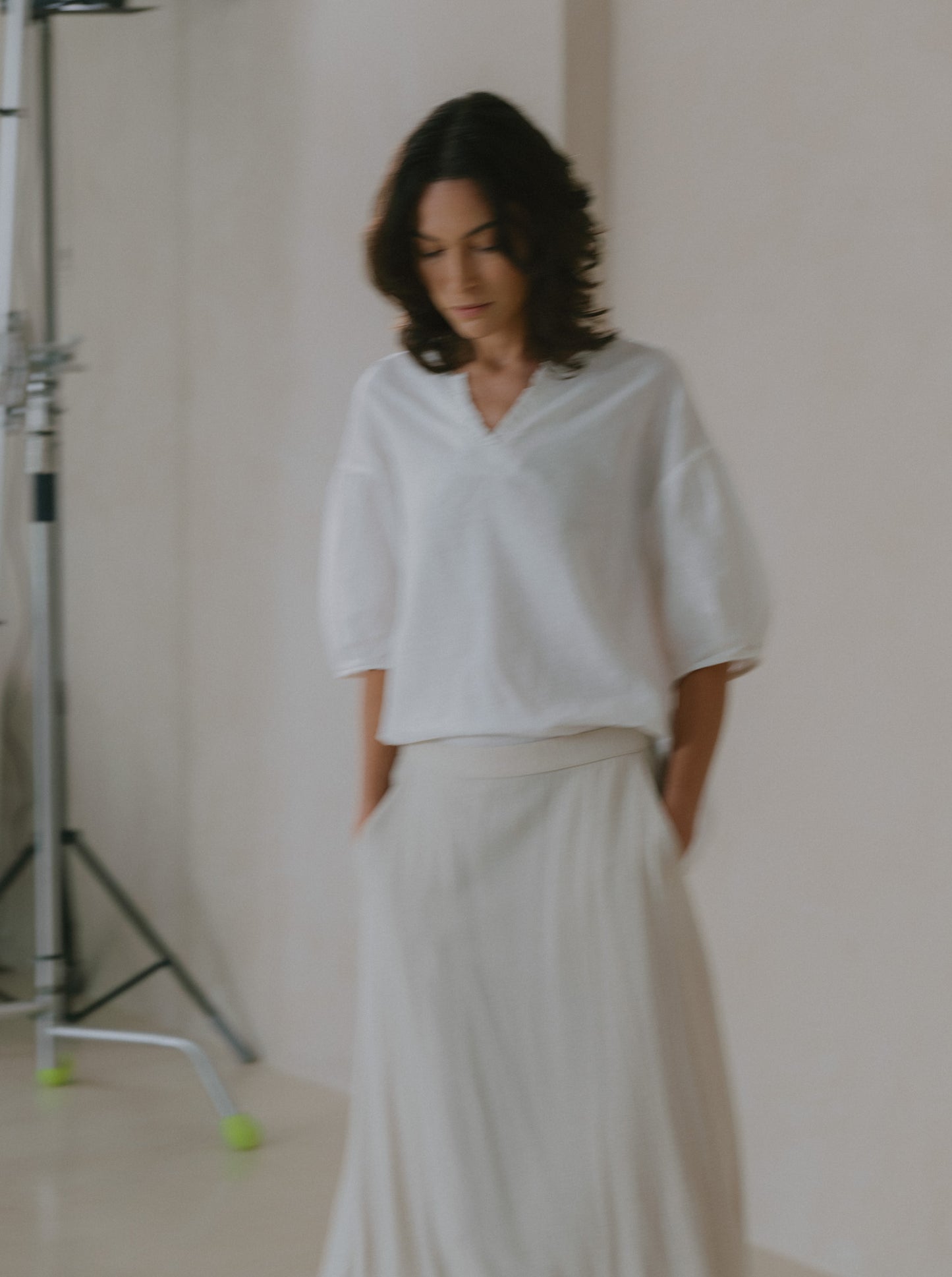 Flare Maxi Linen Skirt