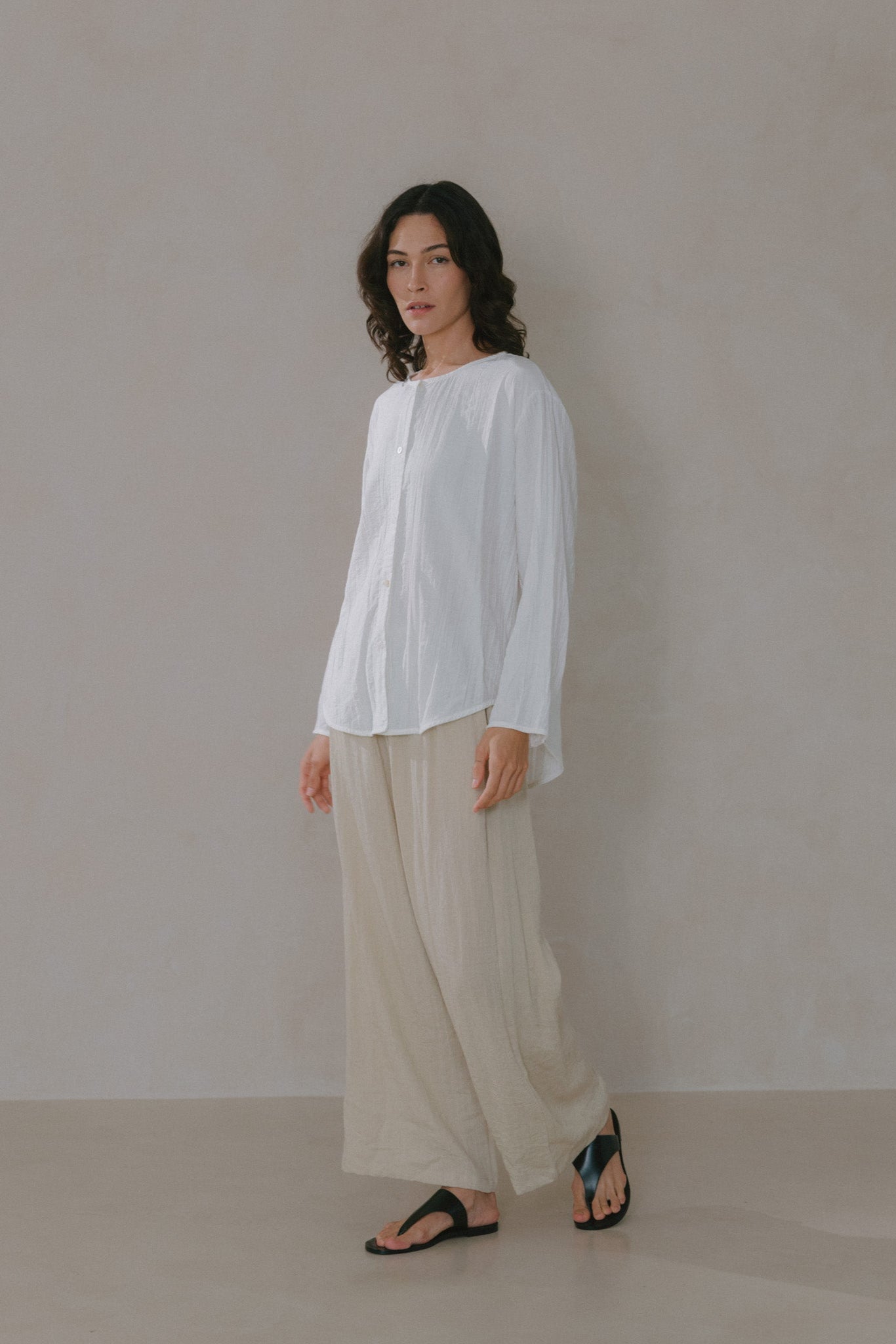 Elasticated Flare Trousers