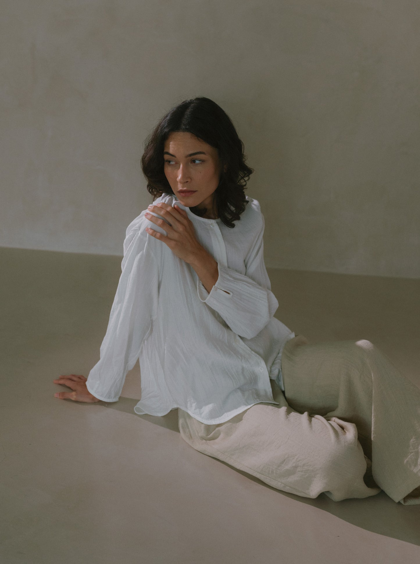 Elasticated Flare Trousers
