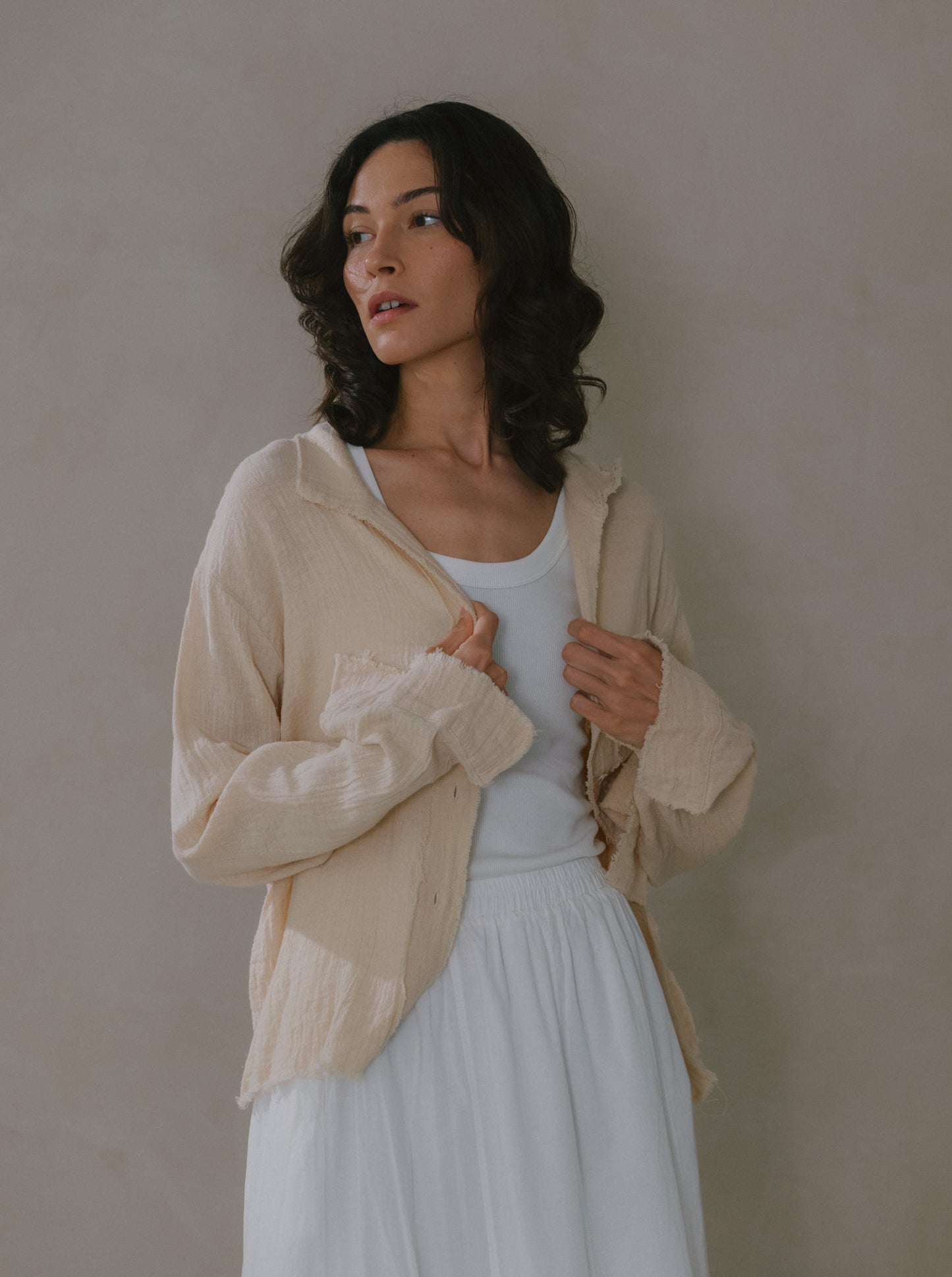 Fringe Ramie Shirt