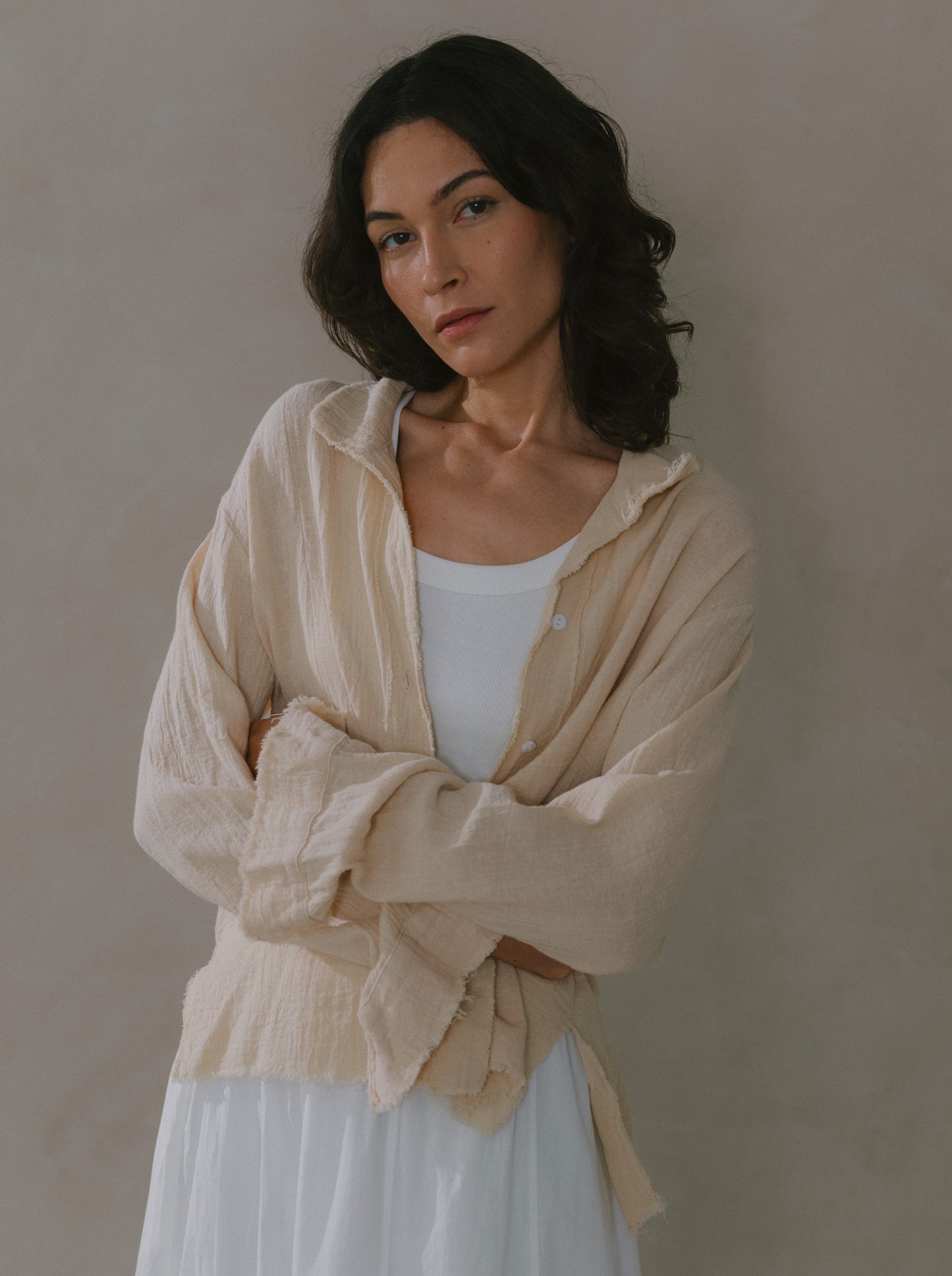 Fringe Ramie Shirt