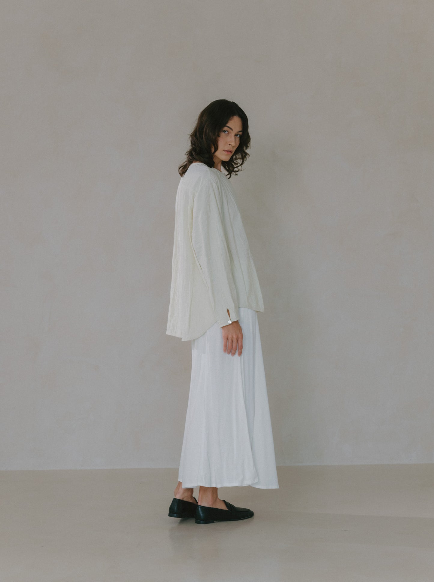 Flare Maxi Linen Skirt