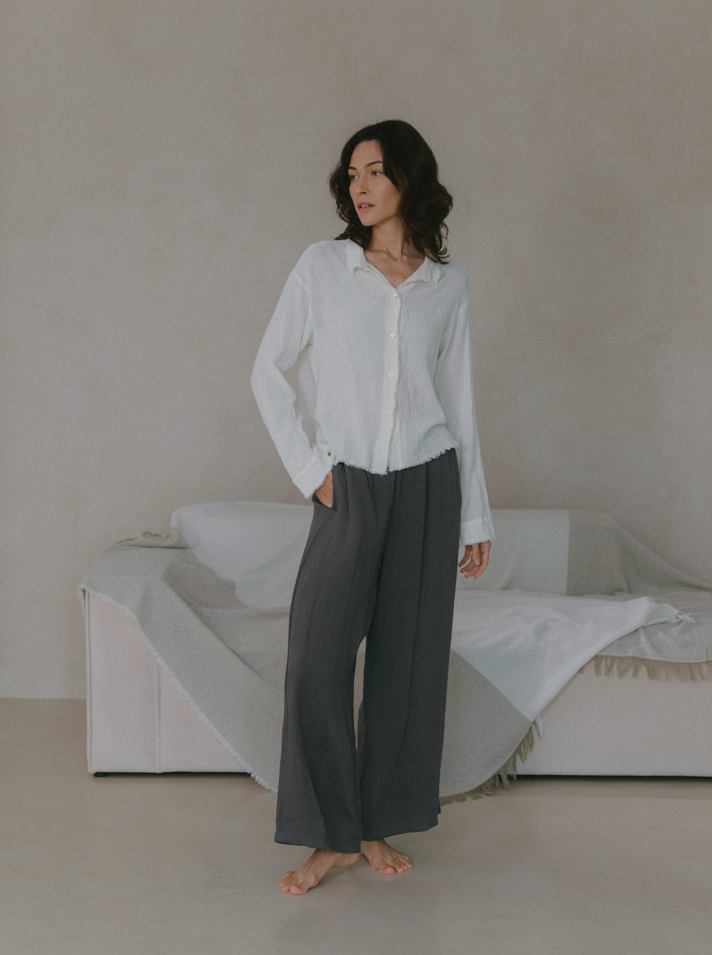 Fringe Ramie Shirt