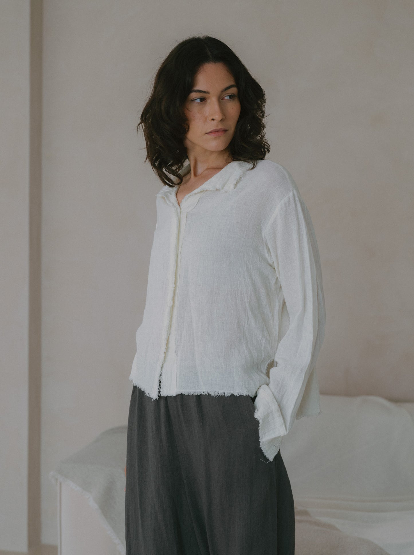 Elasticated Flare Trousers