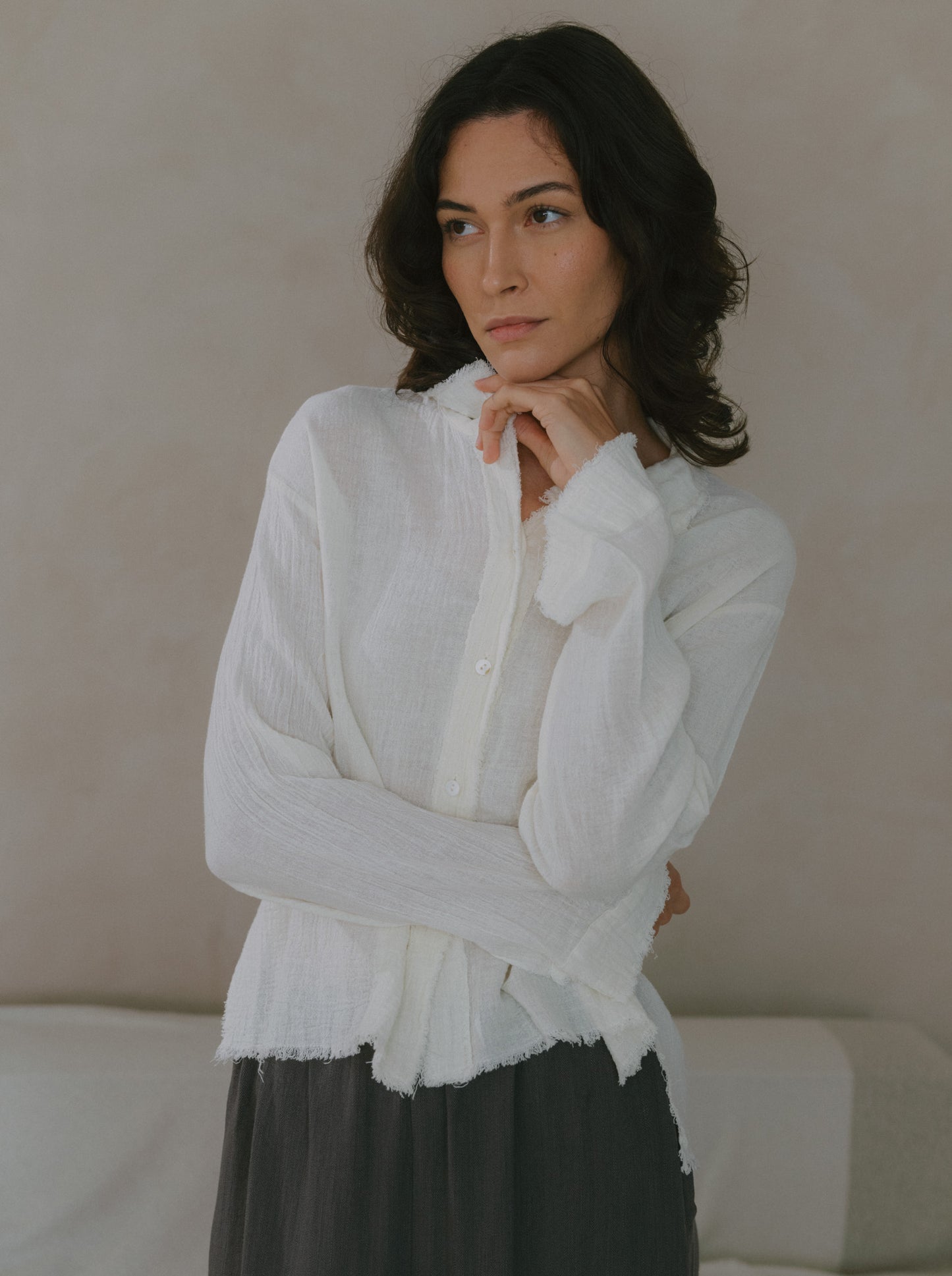 Fringe Ramie Shirt