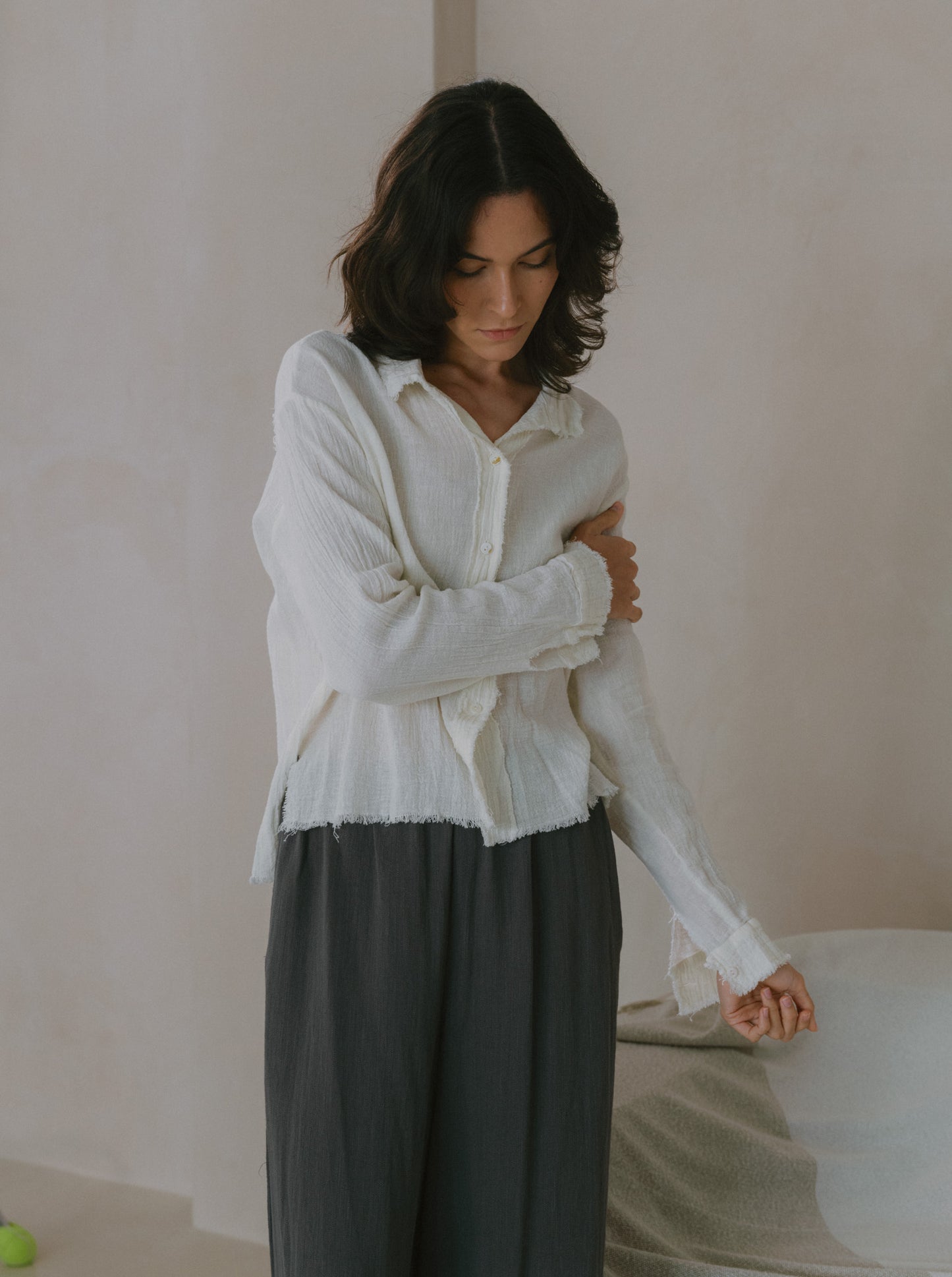 Elasticated Flare Trousers