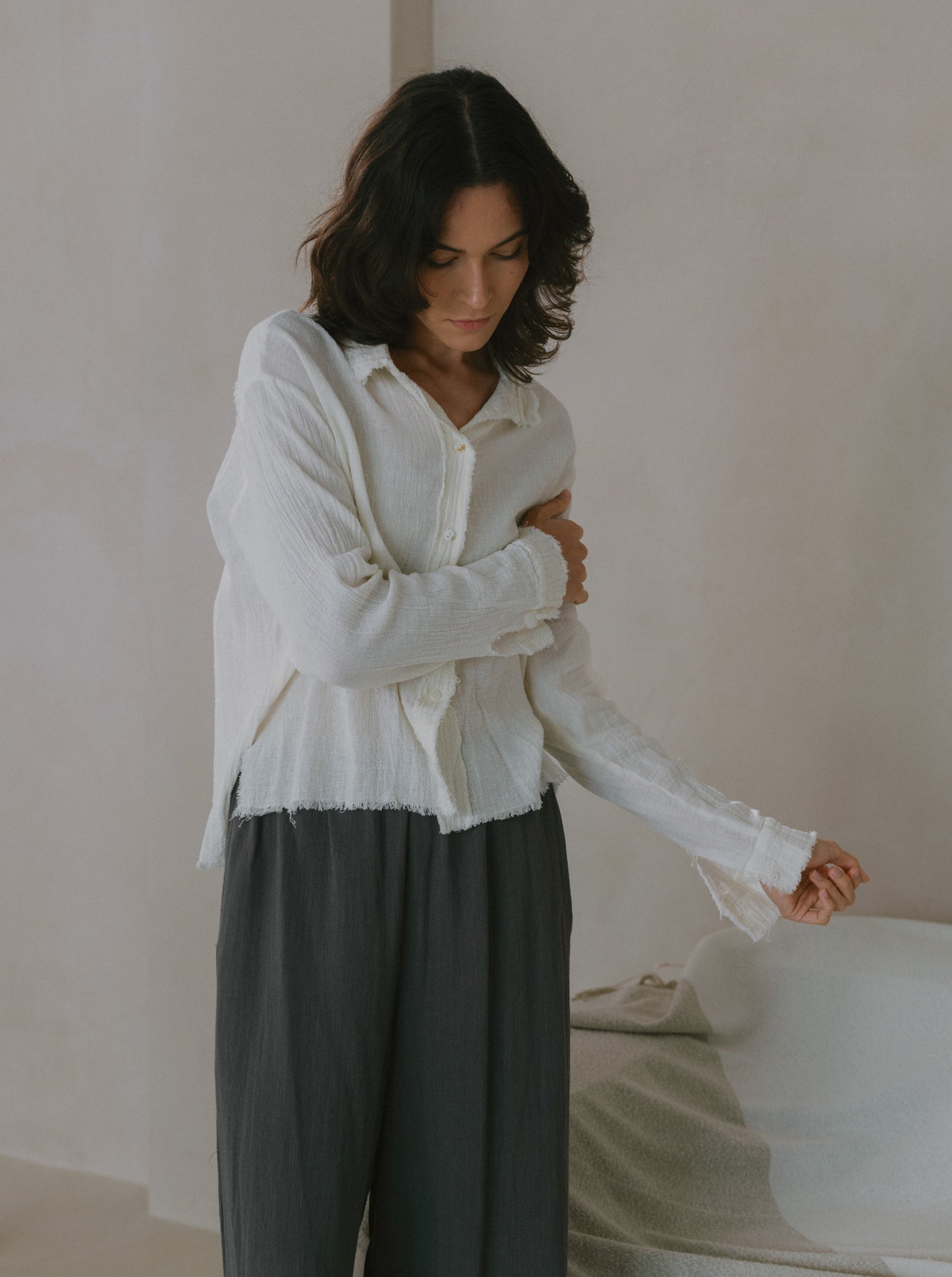 Fringe Ramie Shirt